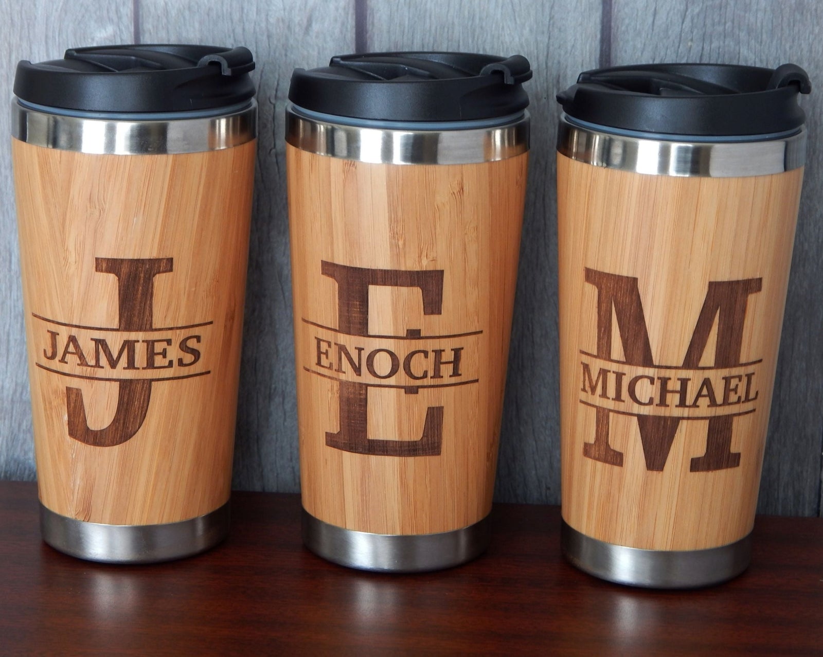 Monogram engraved Tumbler Travel Mug | Personalized Tumblers Coffee Cup