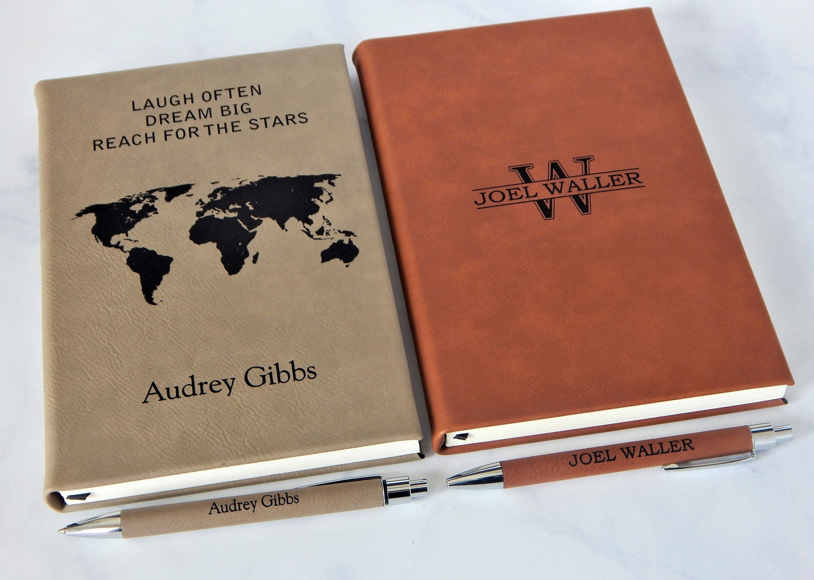 Engraved Leather Journal Graduation Gift: Personalized Notebook