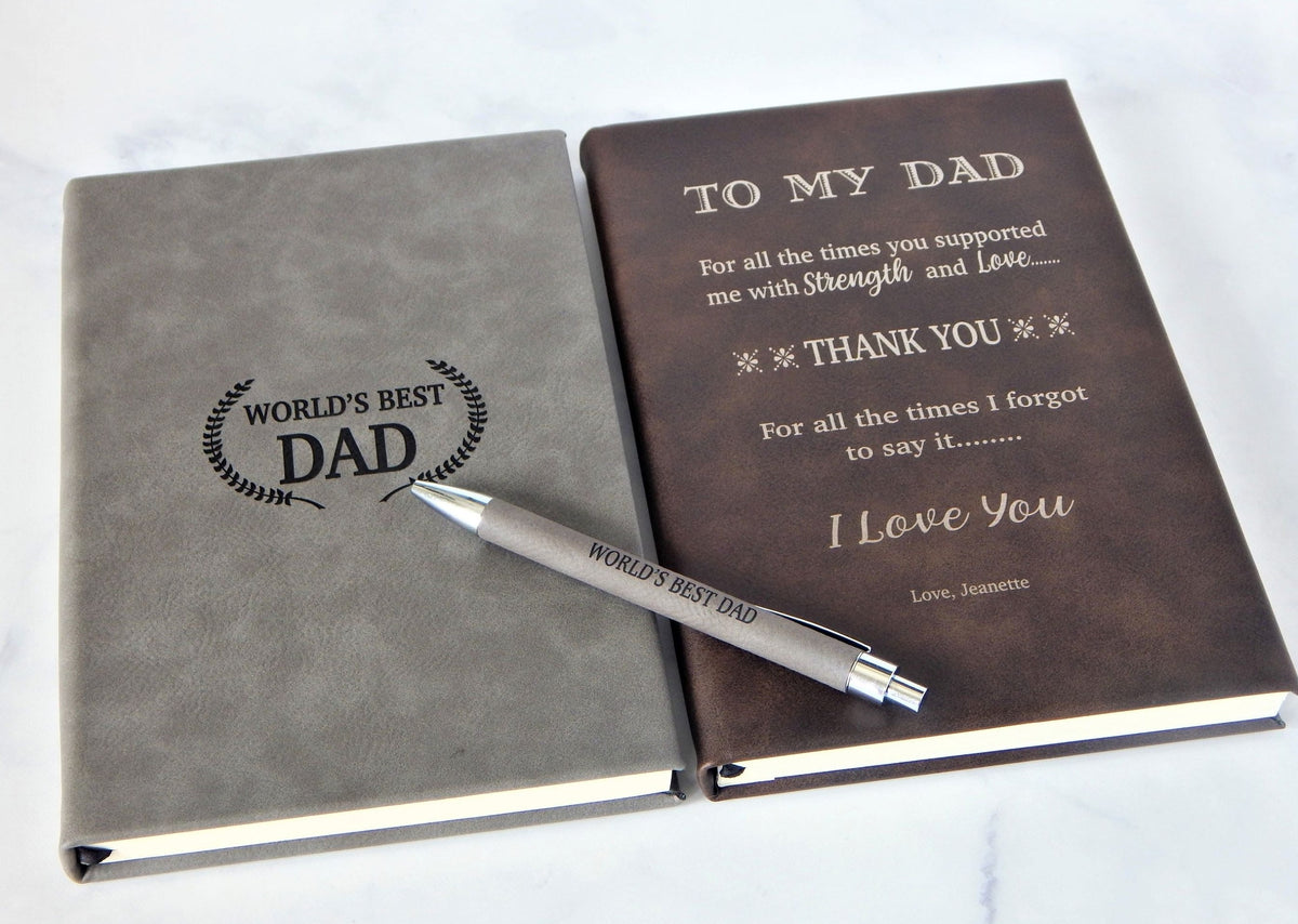 Father&#39;s Day Gift for Dad | Engraved Notebook Journal