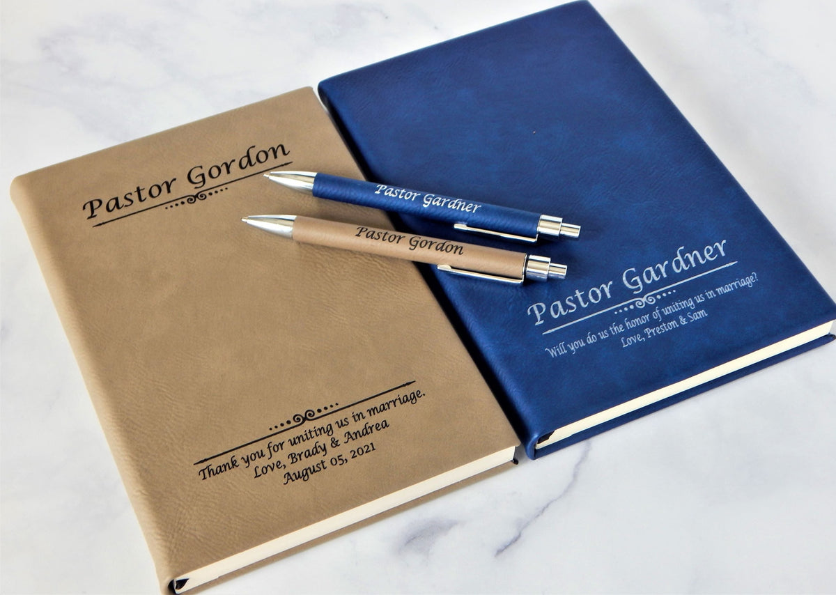 Wedding Gift for Officiant Pastor - Proposal Gift for Priest | Notebook Journal