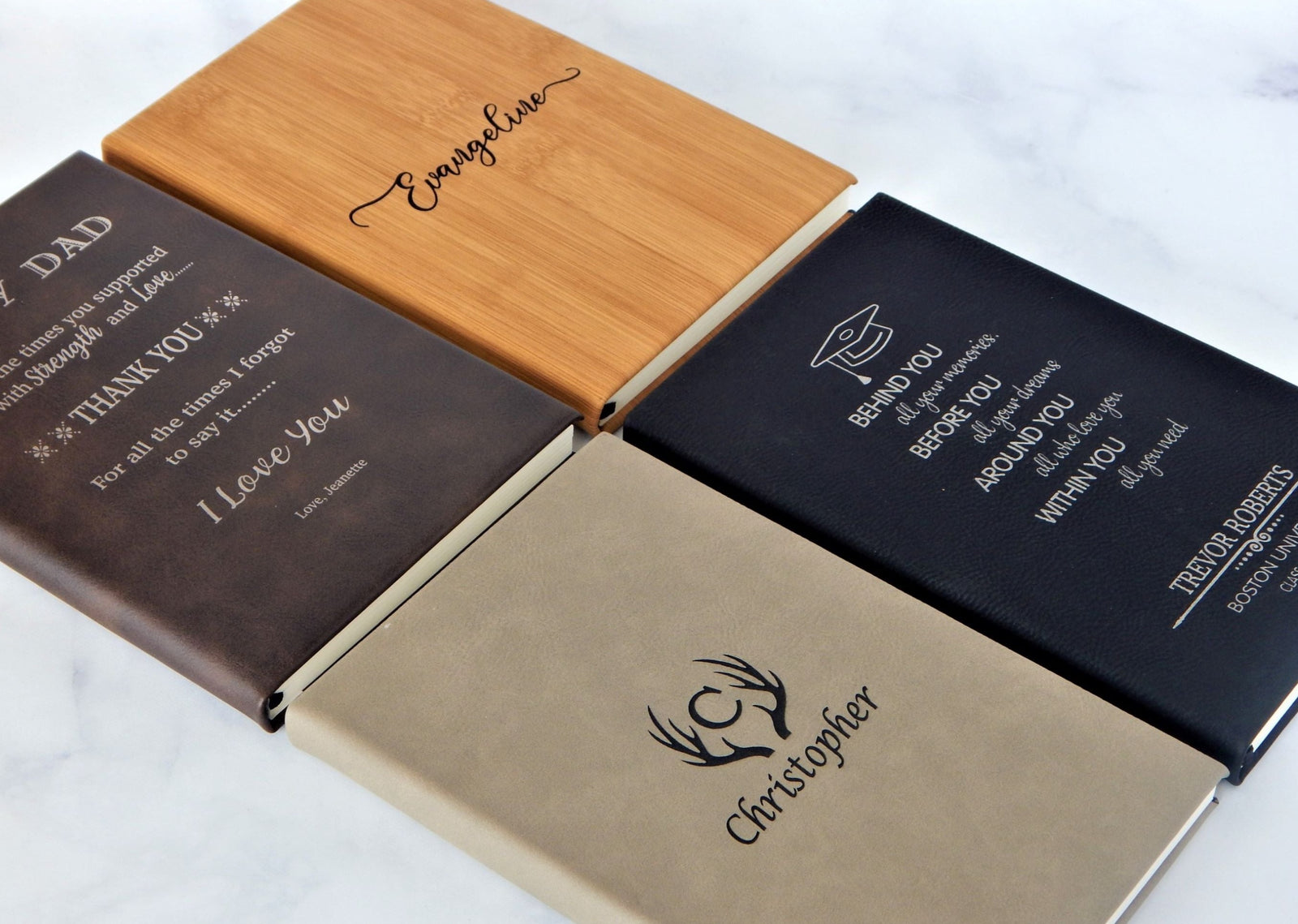 Personalized Leather Journal Notebook: Engraved Logo Business Gift