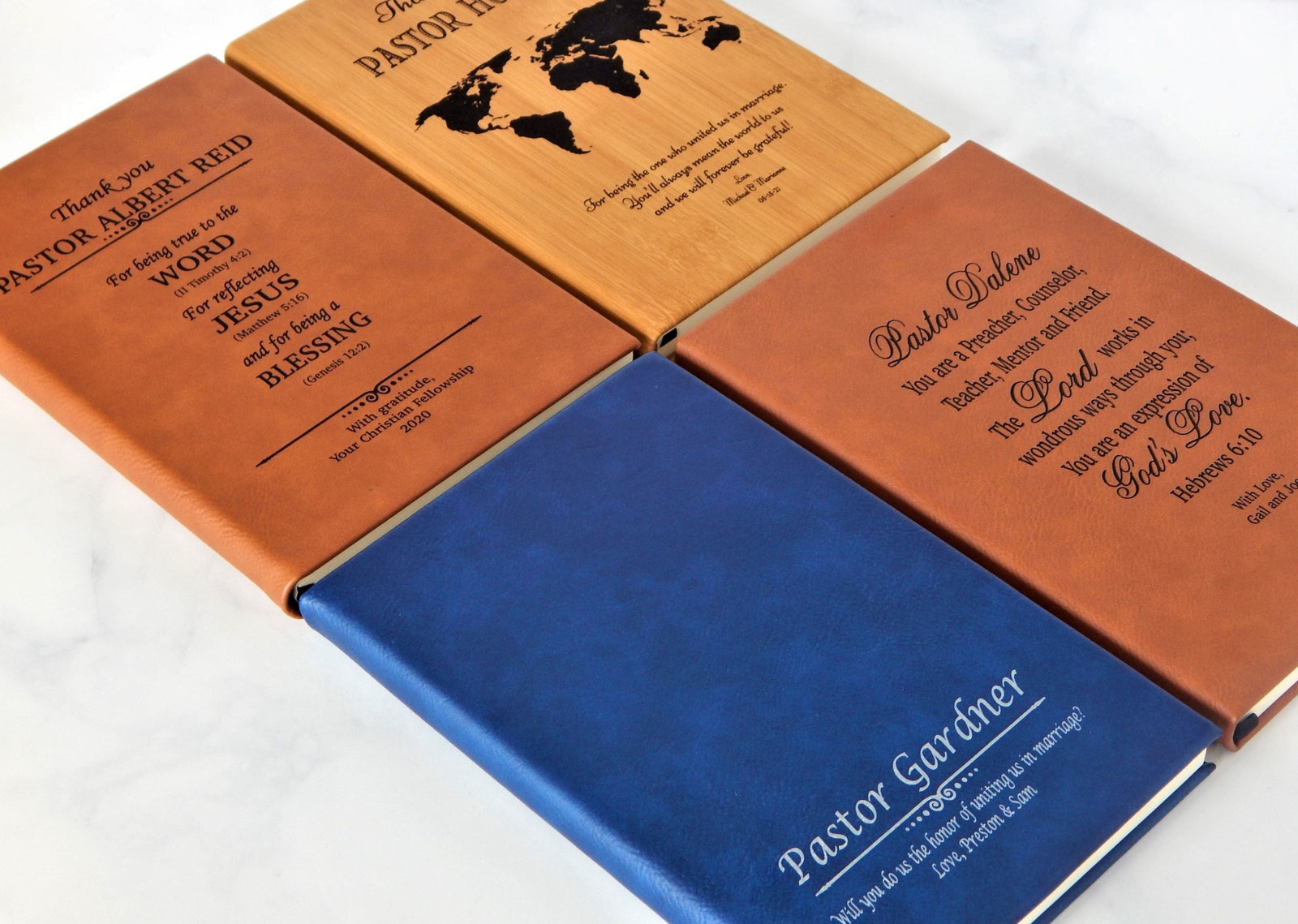 Custom Engraved Pastor Notebook: Personalized Catholic Priest Journal Gift