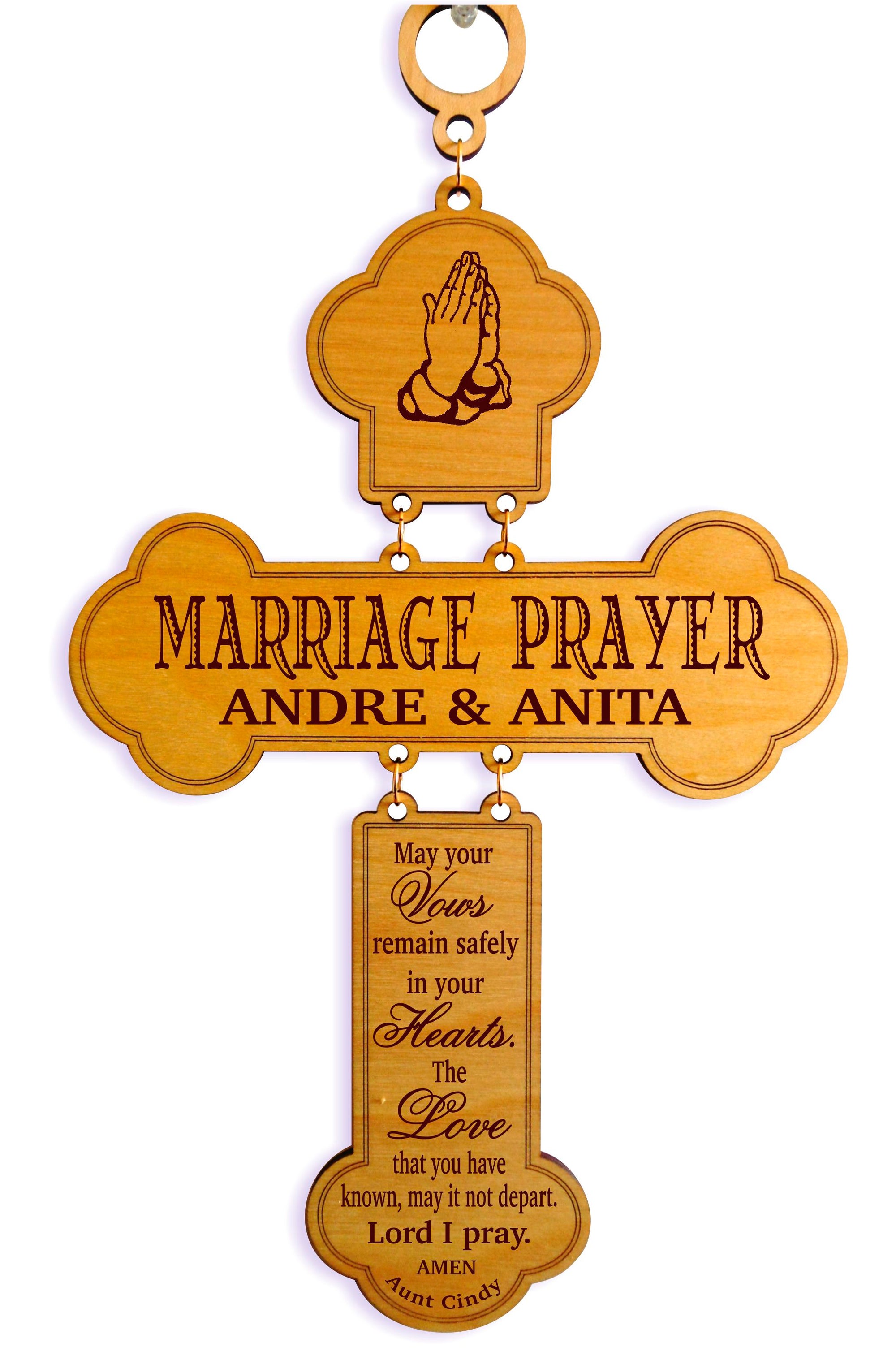 Christian Gift for Husband | Religious Gift | Wedding Anniversary Marriage Prayer Cross GWGD01