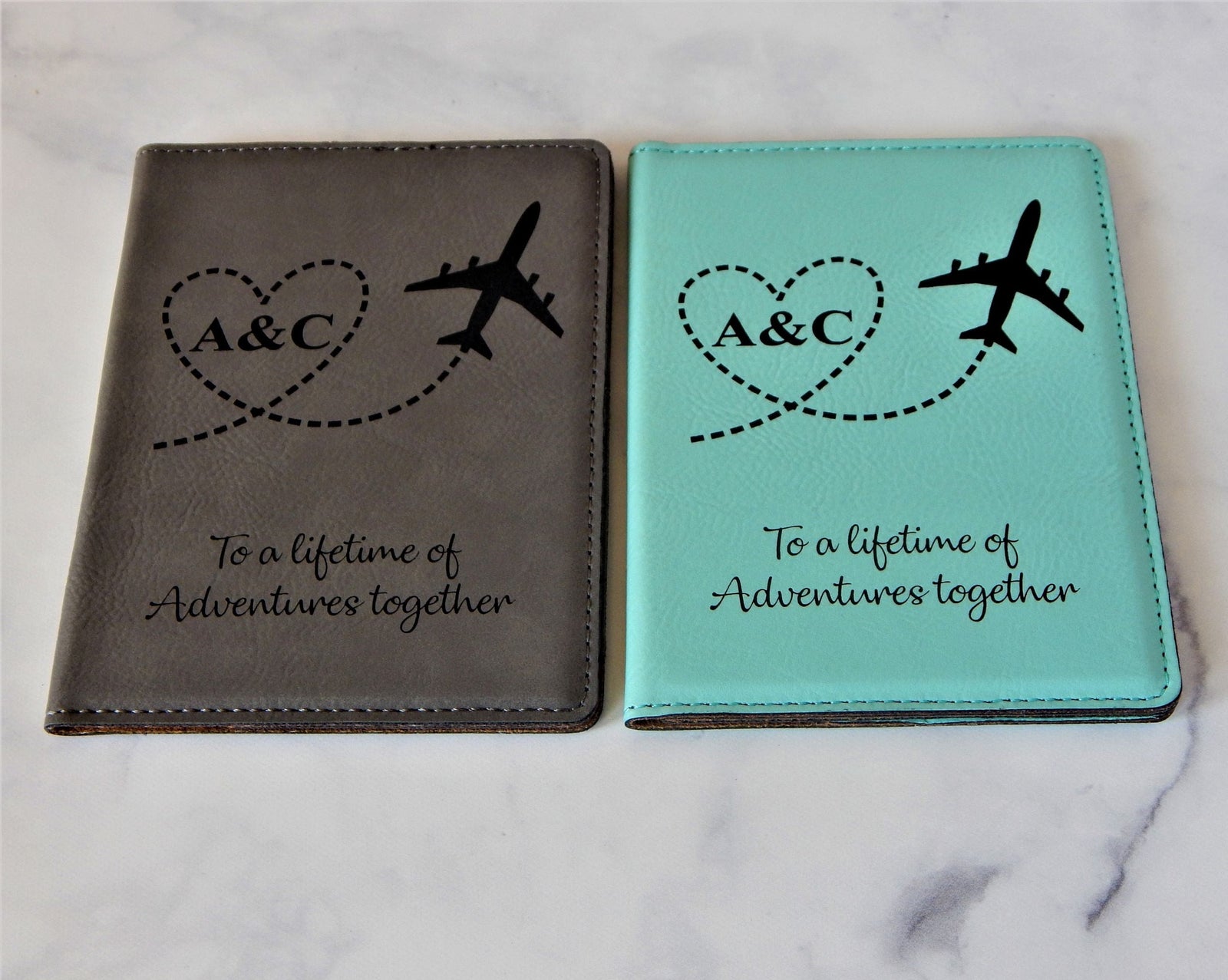 Personalized Passport Cover Wedding Gift for Couple