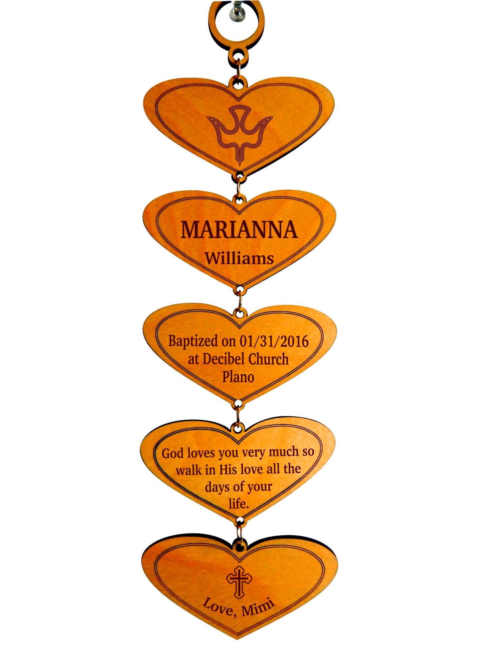 Wooden plaque Baptism Gift | Personalized Christening Gifts for kids