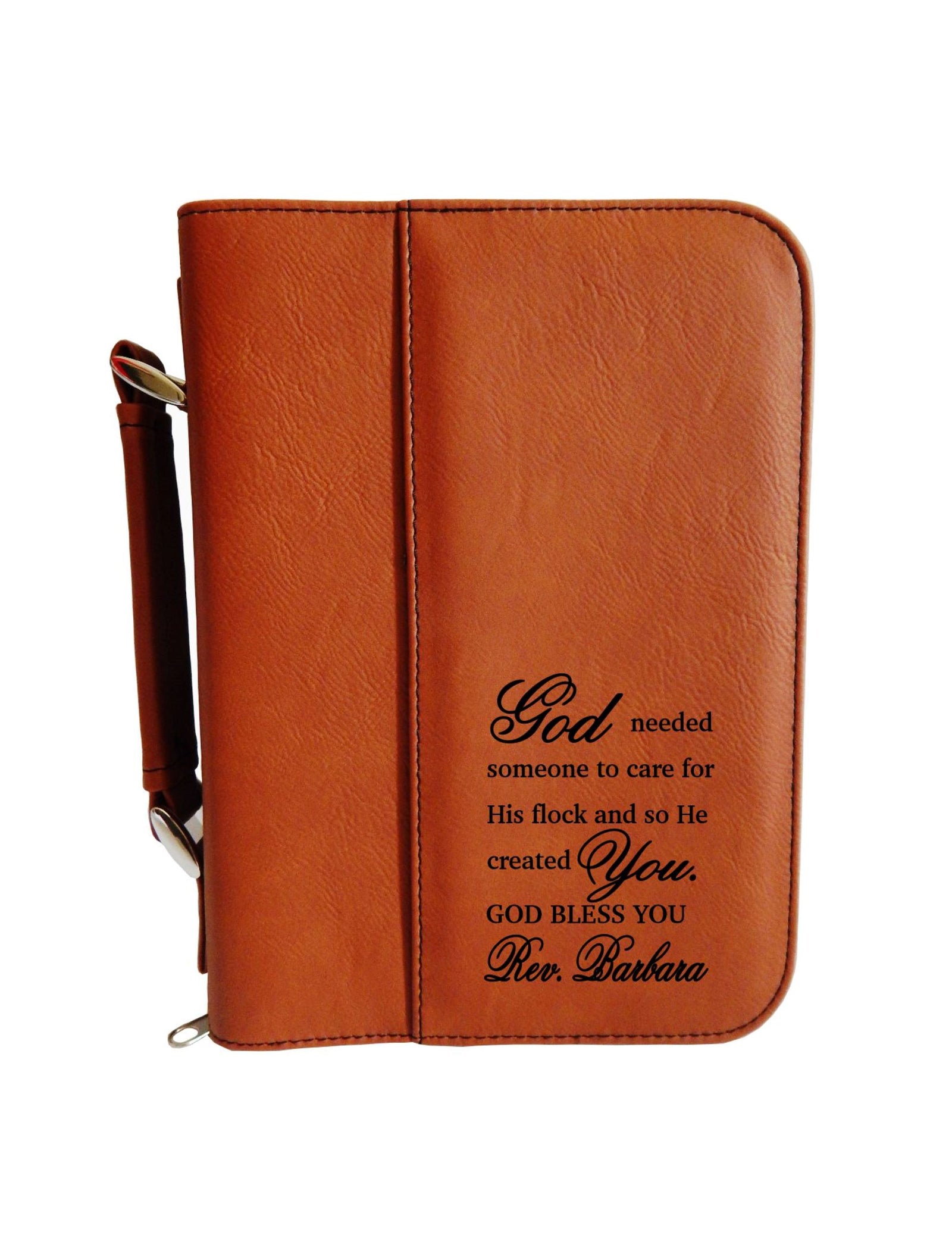 Personalized Leather Bible Cover Gift for Reverend, BCL009