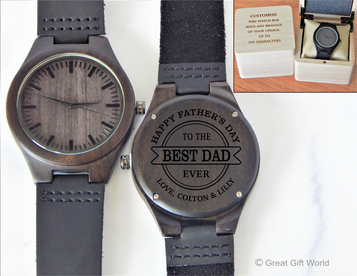 Father&#39;s Day Gifts for Dad | Gift for Husband | Wood Watch Daddy Gift