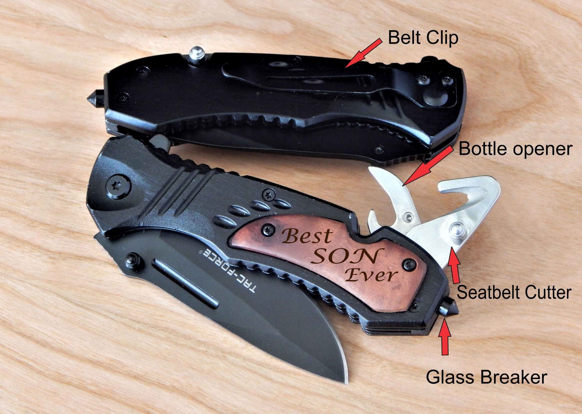 Engraved knife gift for Son | Custom Pocket Folding Knives