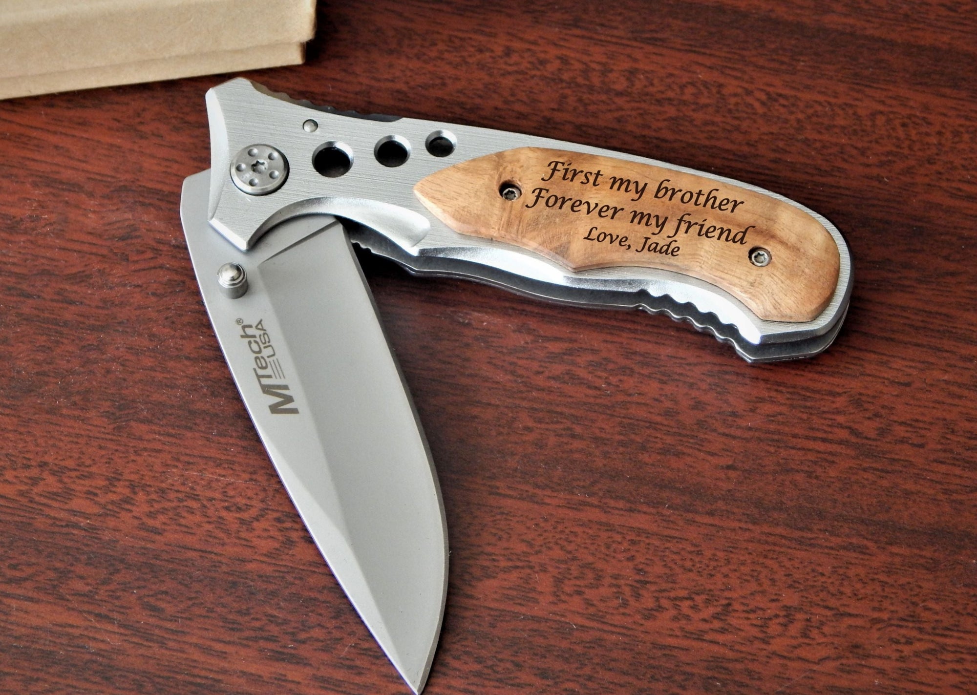 Pocket Knife Gift for Brother | Custom Engraved Folding Knives for Him