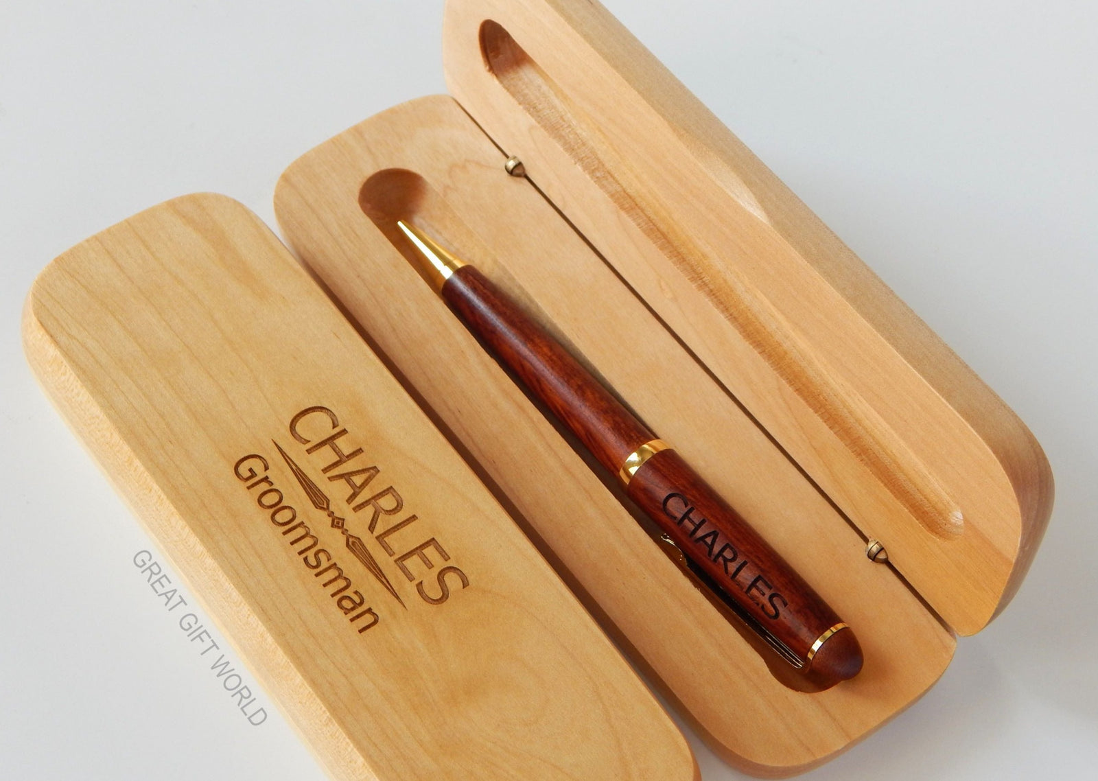 Personalized Pen Gift for Groomsmen | Best Man Wood Pen