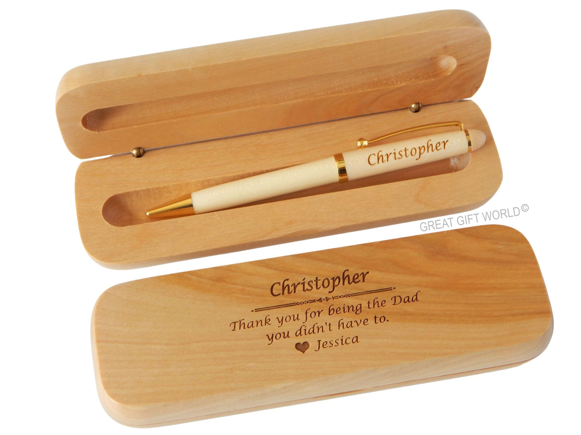 Step Dad Gift | Personalized Wooden Pen for Step Father