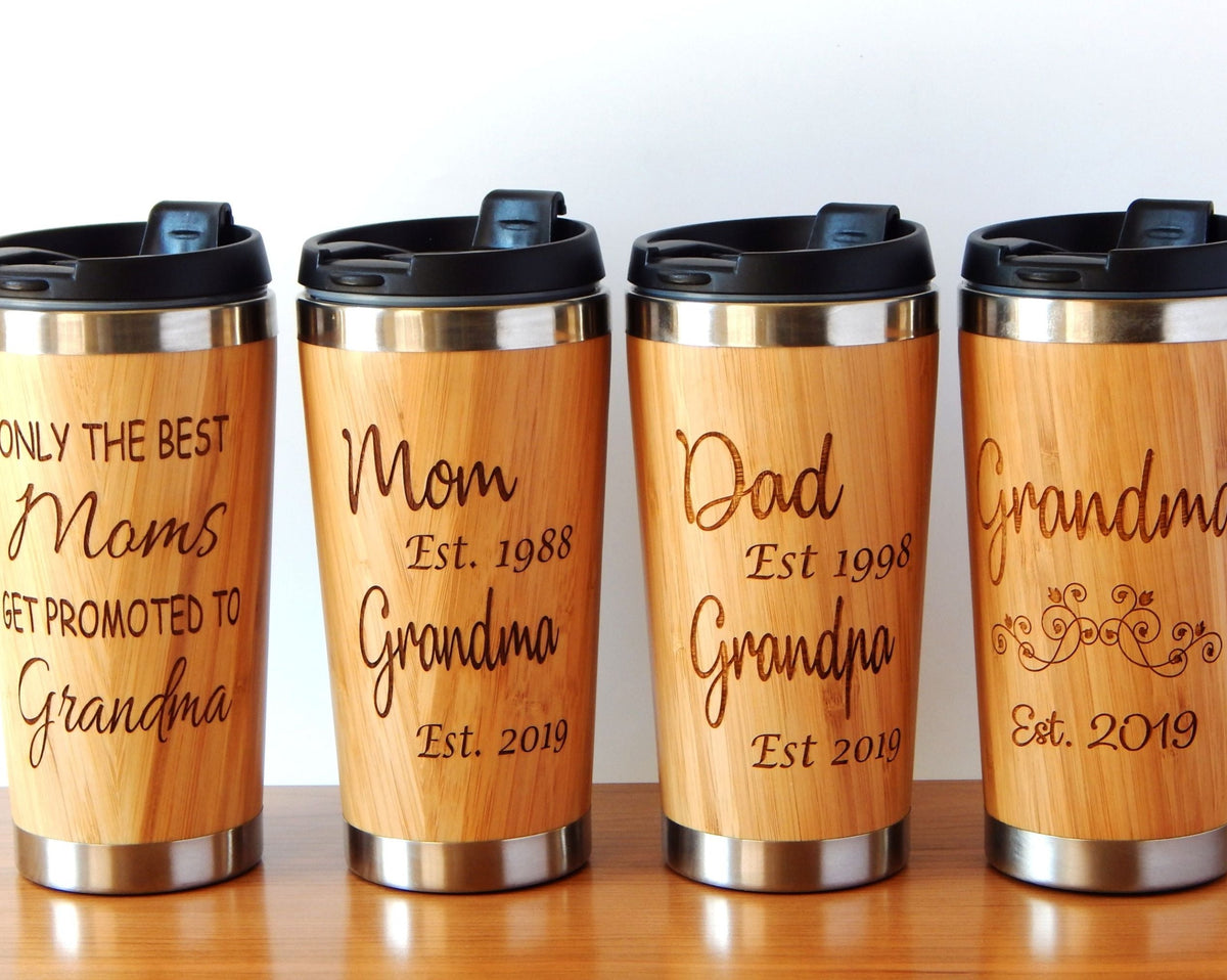 New Grandma Grandpa Gift | Pregnancy Announcement Tumbler | Baby Reveal Mug