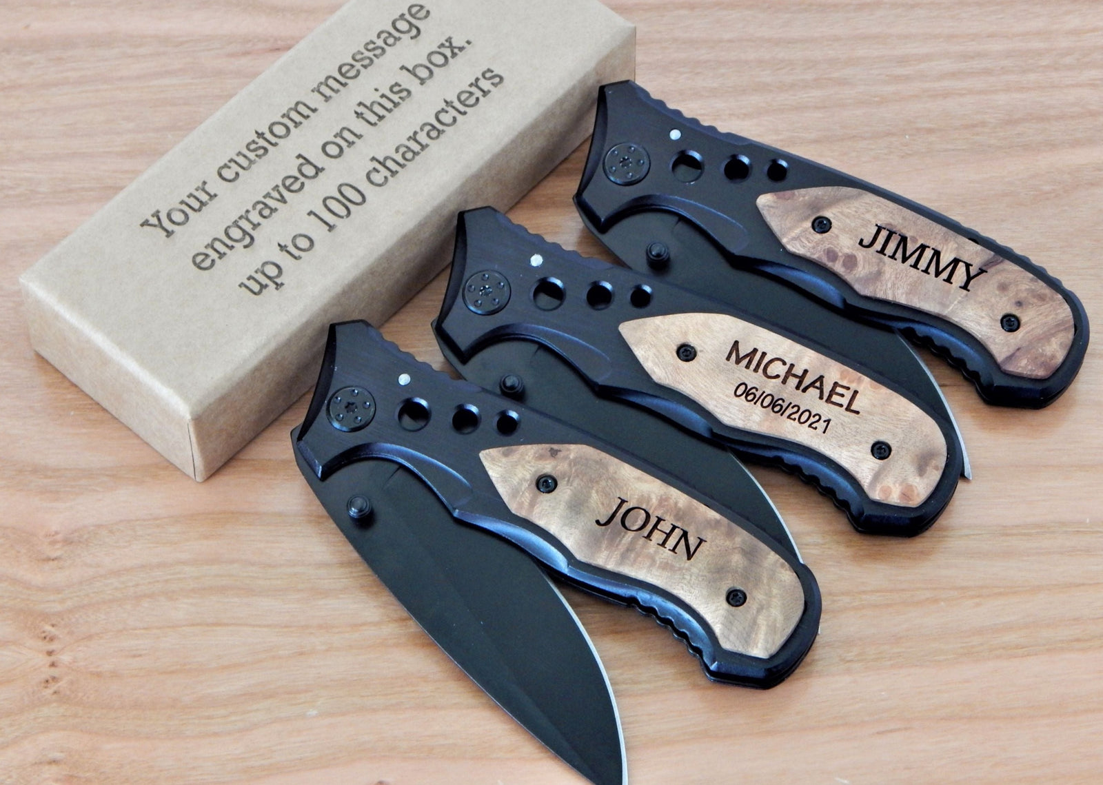 Groomsmen Knives | Custom Pocket Knife for Him | Best Man Gift