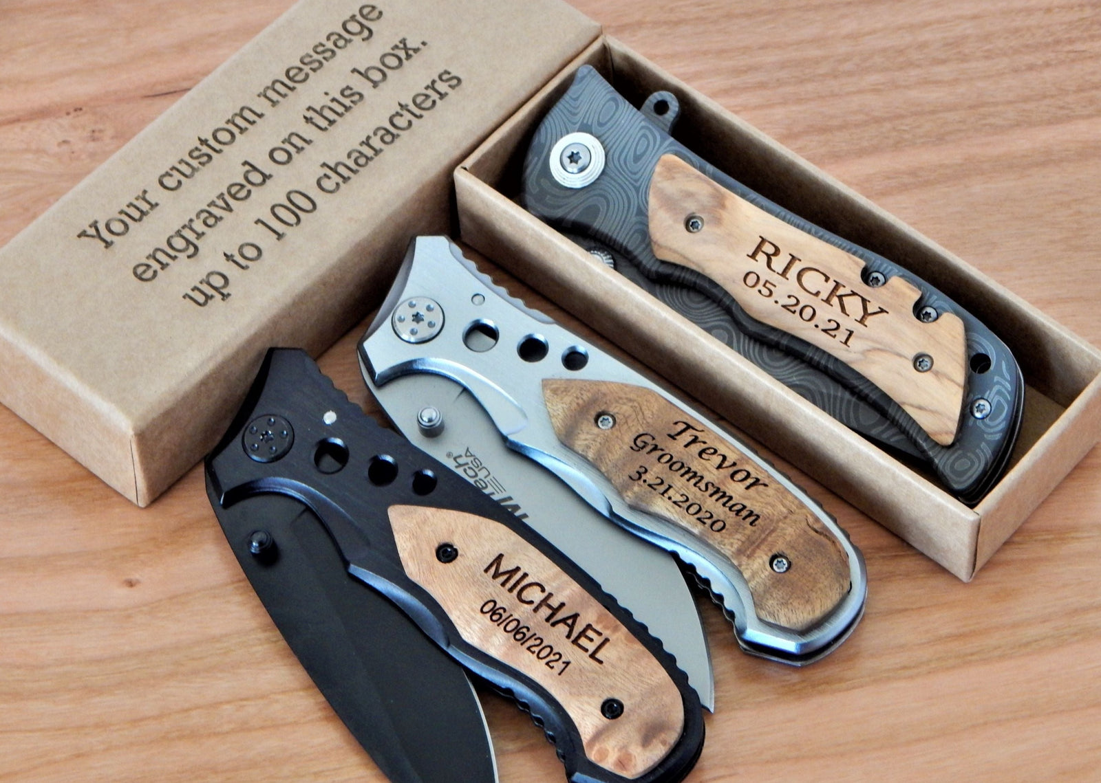 Engraved Groomsmen Gift | Custom Knives | Personalized Knife