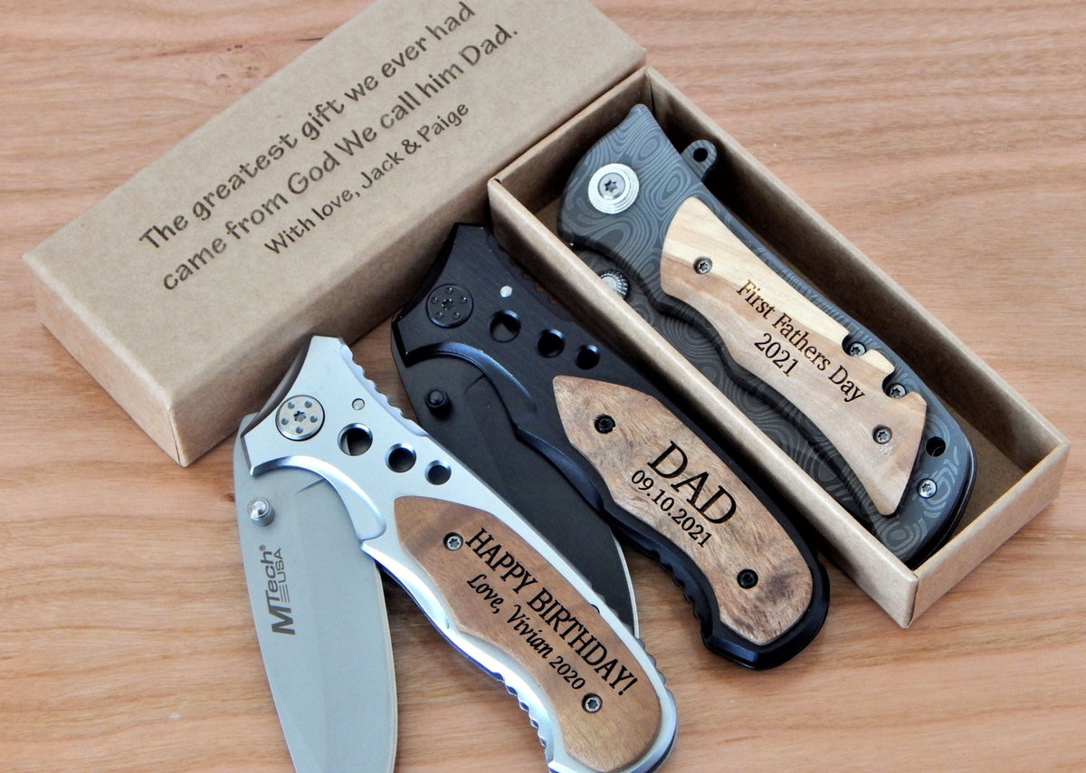 Father&#39;s Day Gift | Custom Pocket Knife Gifts for Dad | First Fathers Day Gift