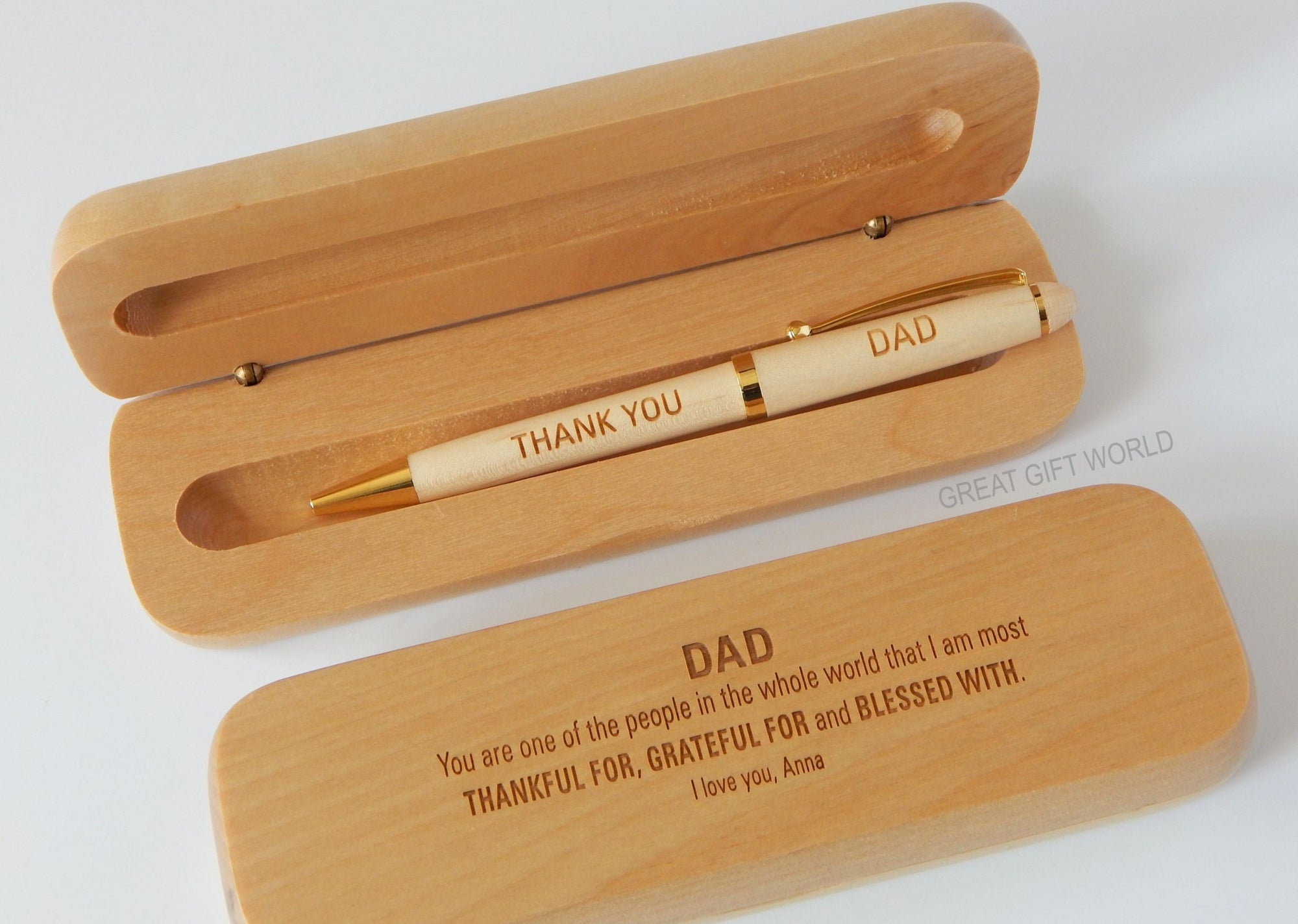 Thank You Gift for Dad | Personalized Wooden Pen | Fathers Day Gift