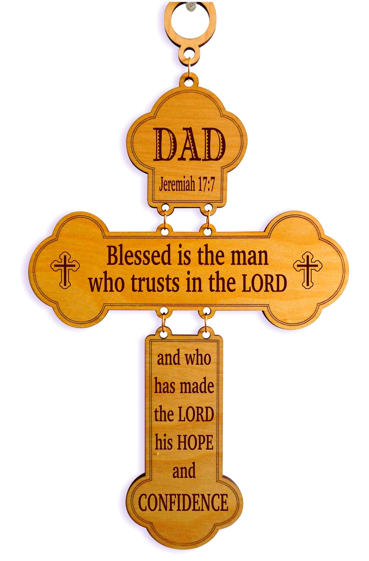 Christian Gift for Dad | Religious Gift for Daddy | Personalized Wall Wood Cross