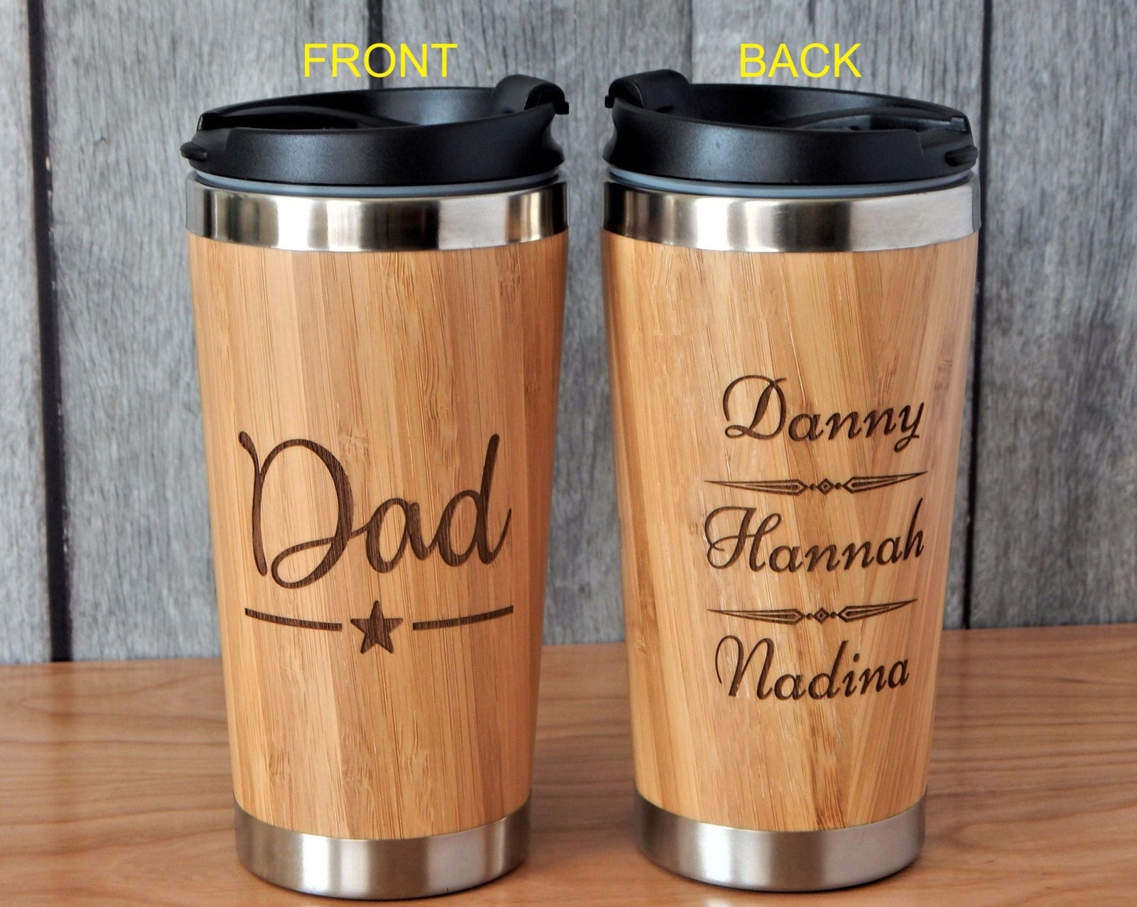 Personalized Travel Coffee Mug Gift for Dad