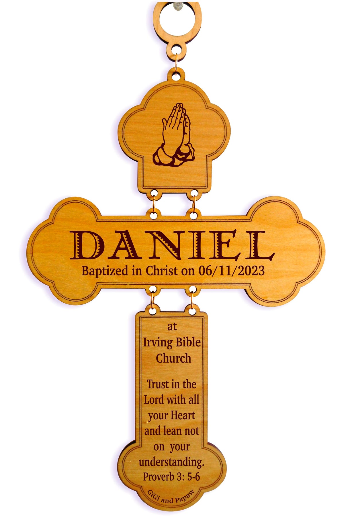 Christening Gift for Boy | Girl Baptism Gifts | Personalized Wall Cross for Godson GDB3