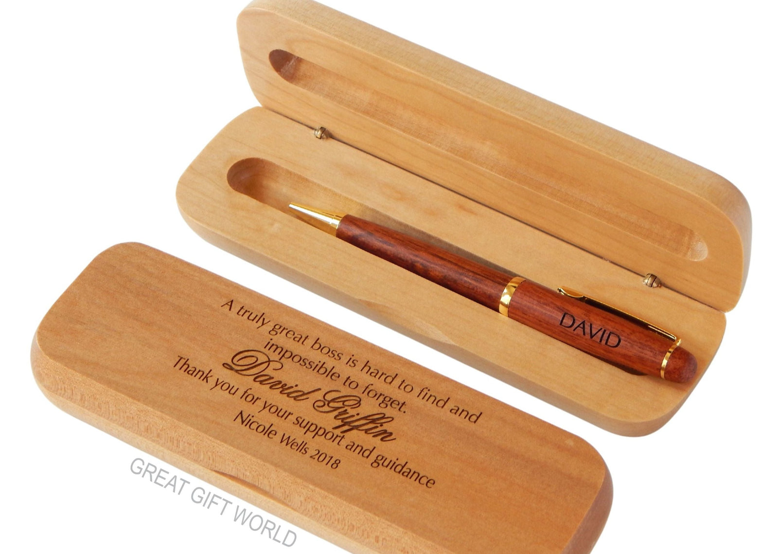 Personalized Wooden Pen Boss Appreciation Gift