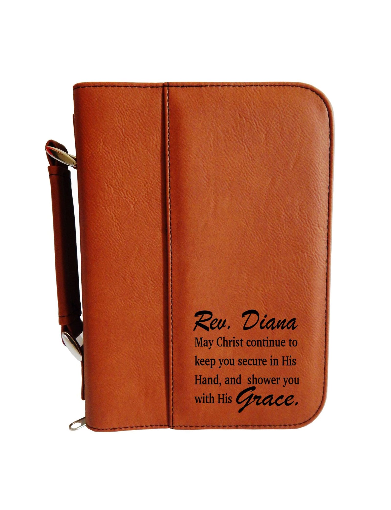 Engraved Leather Bible Cover Religious Gift for Women, BCL016