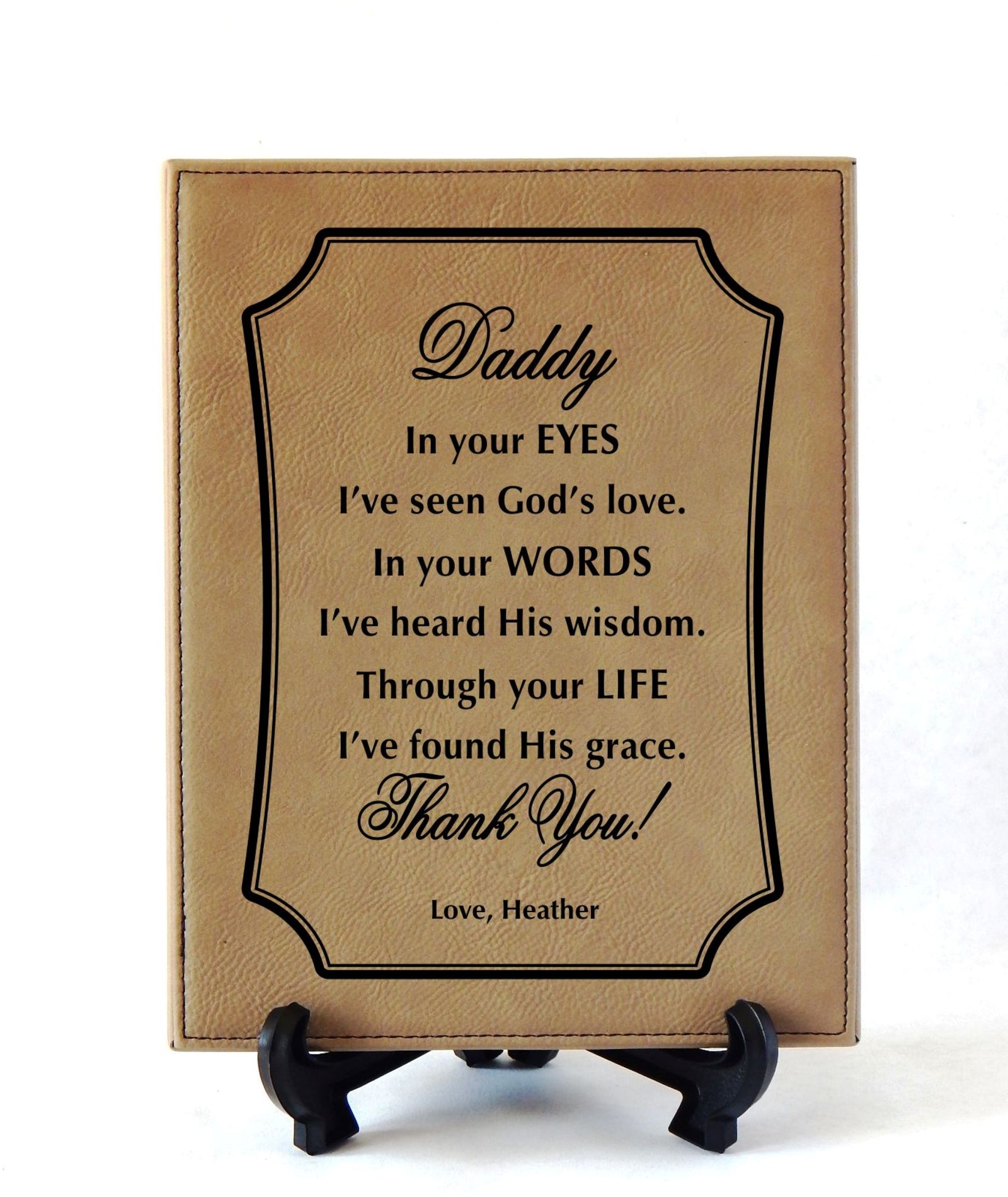Christian Gift for Daddy | Dad Religious Gift engraved Personalized Plaque