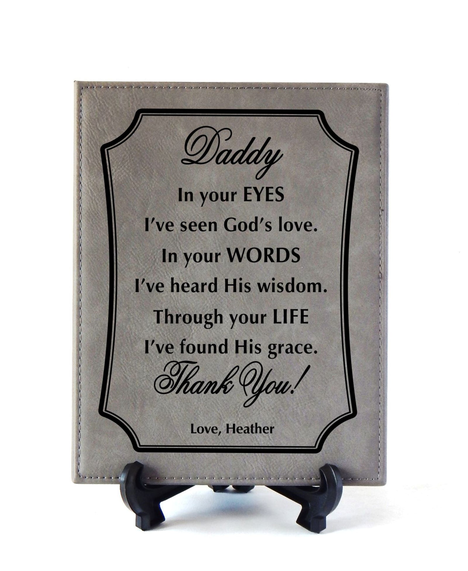 Christian Gift for Daddy | Dad Religious Gift engraved Personalized Plaque