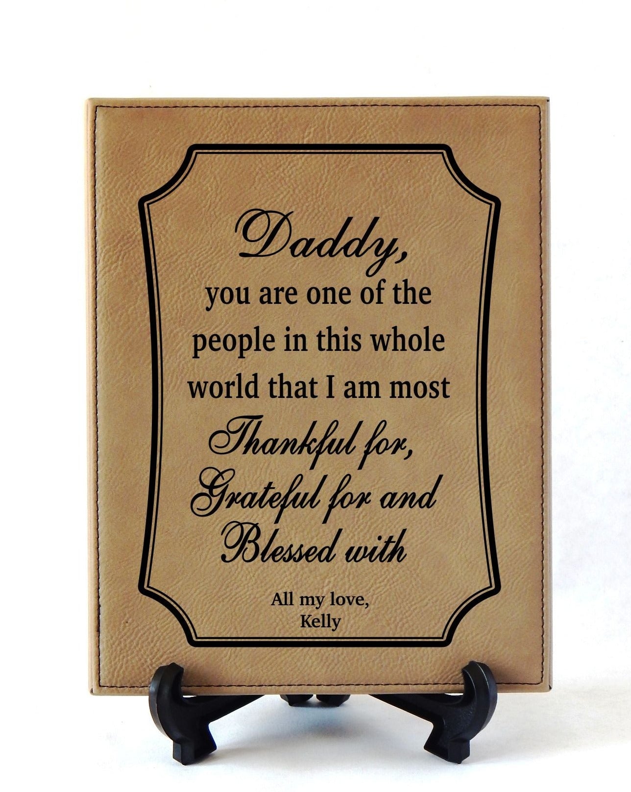 Personalized Dad Gift | Father's Day Custom Gift | Daddy Engraved Plaque