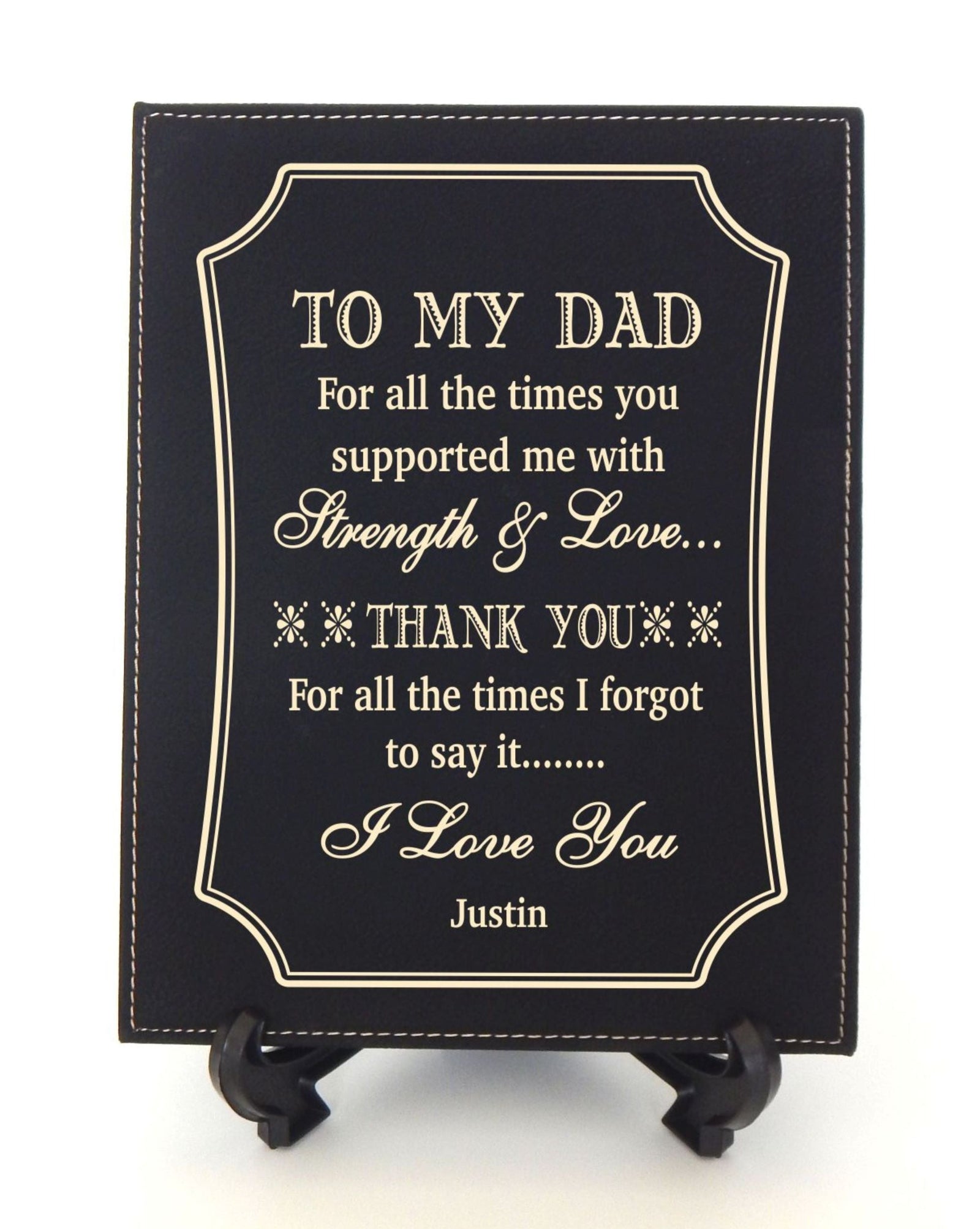 Engraved Dad Christmas Gift | Father's Day Gift | Personalized Plaque