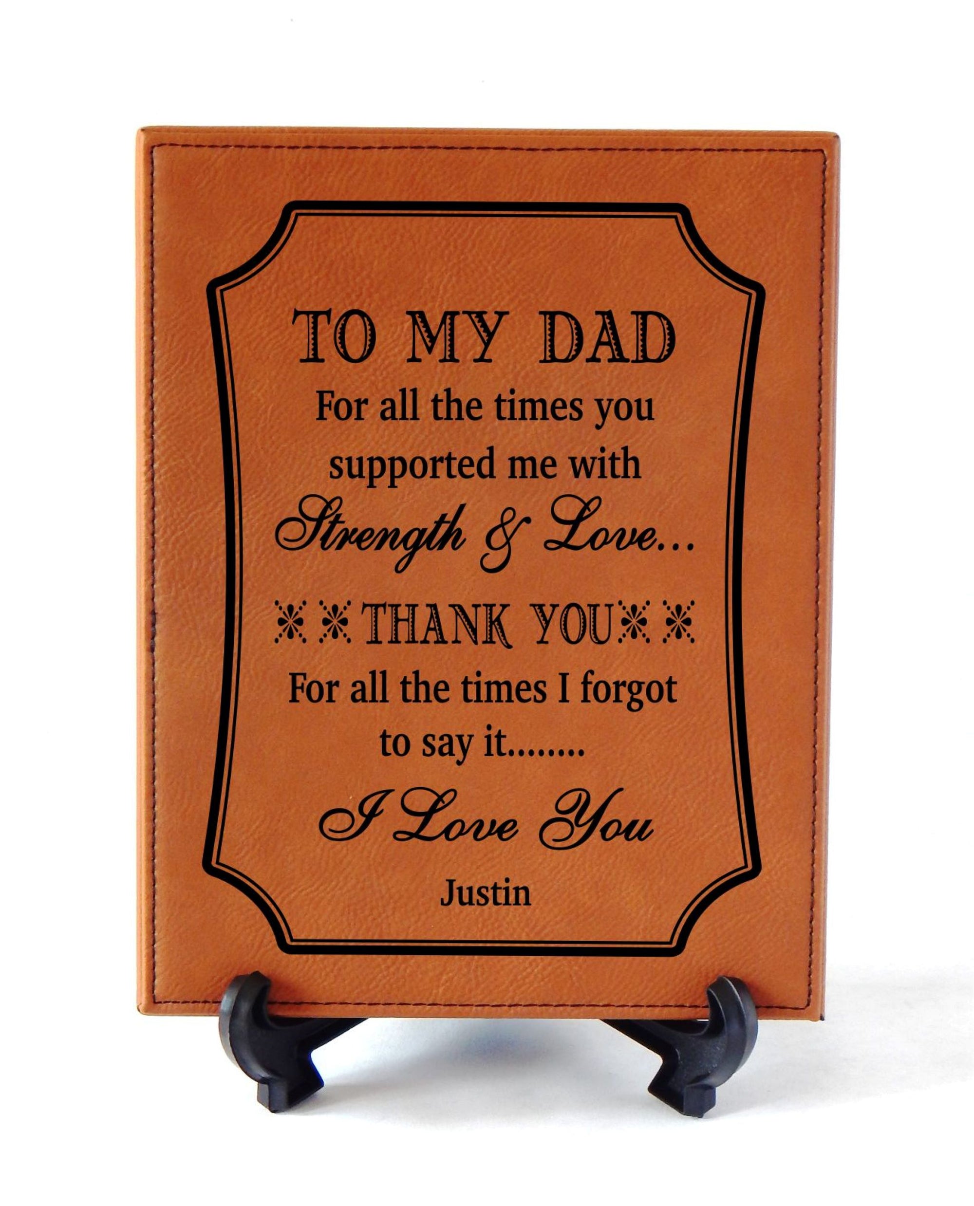 Engraved Dad Christmas Gift | Father's Day Gift | Personalized Plaque
