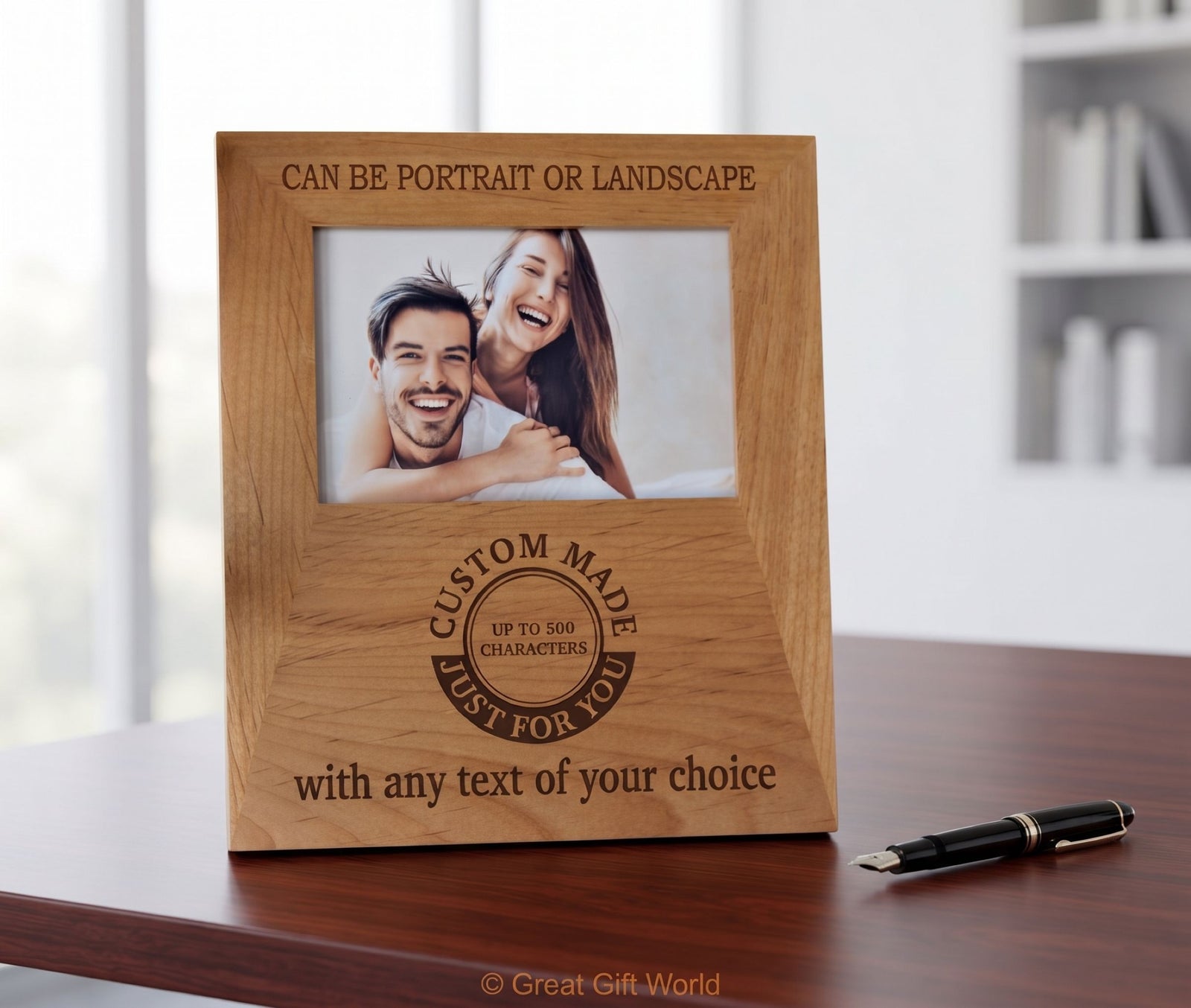 Personalized engraved picture frame engagement gift for boyfriend