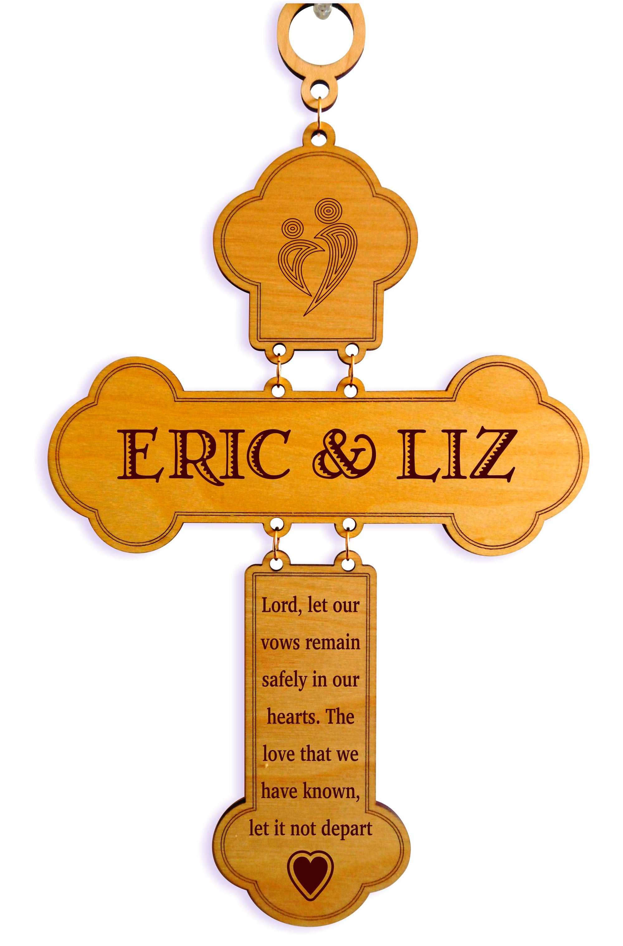 Wedding Gift for a Godly Couple | Personalized Newly Married Marriage Prayer Cross