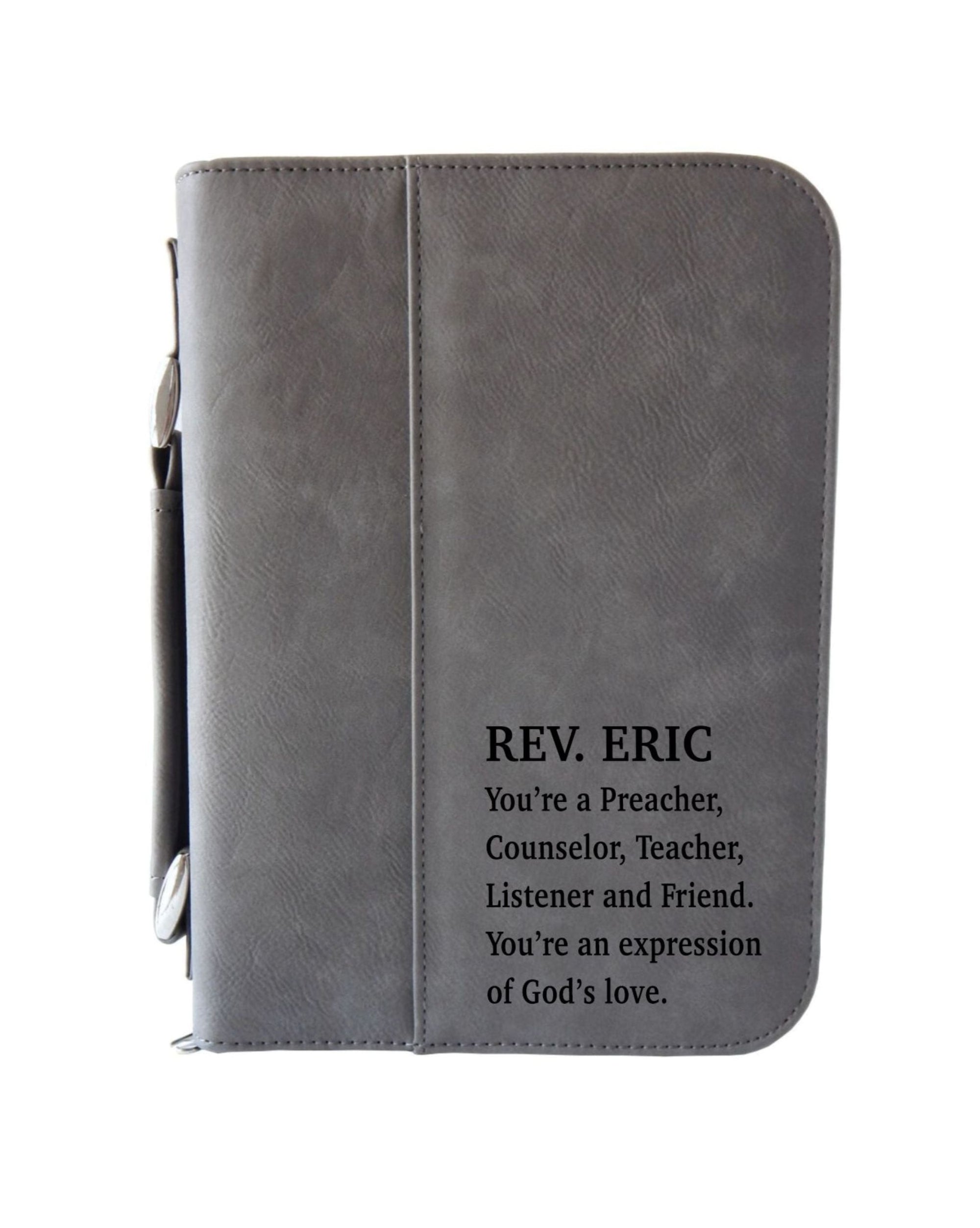 Personalized Bible Case | Leather Bible Cover | Engraved Father's Day Gift BCL024