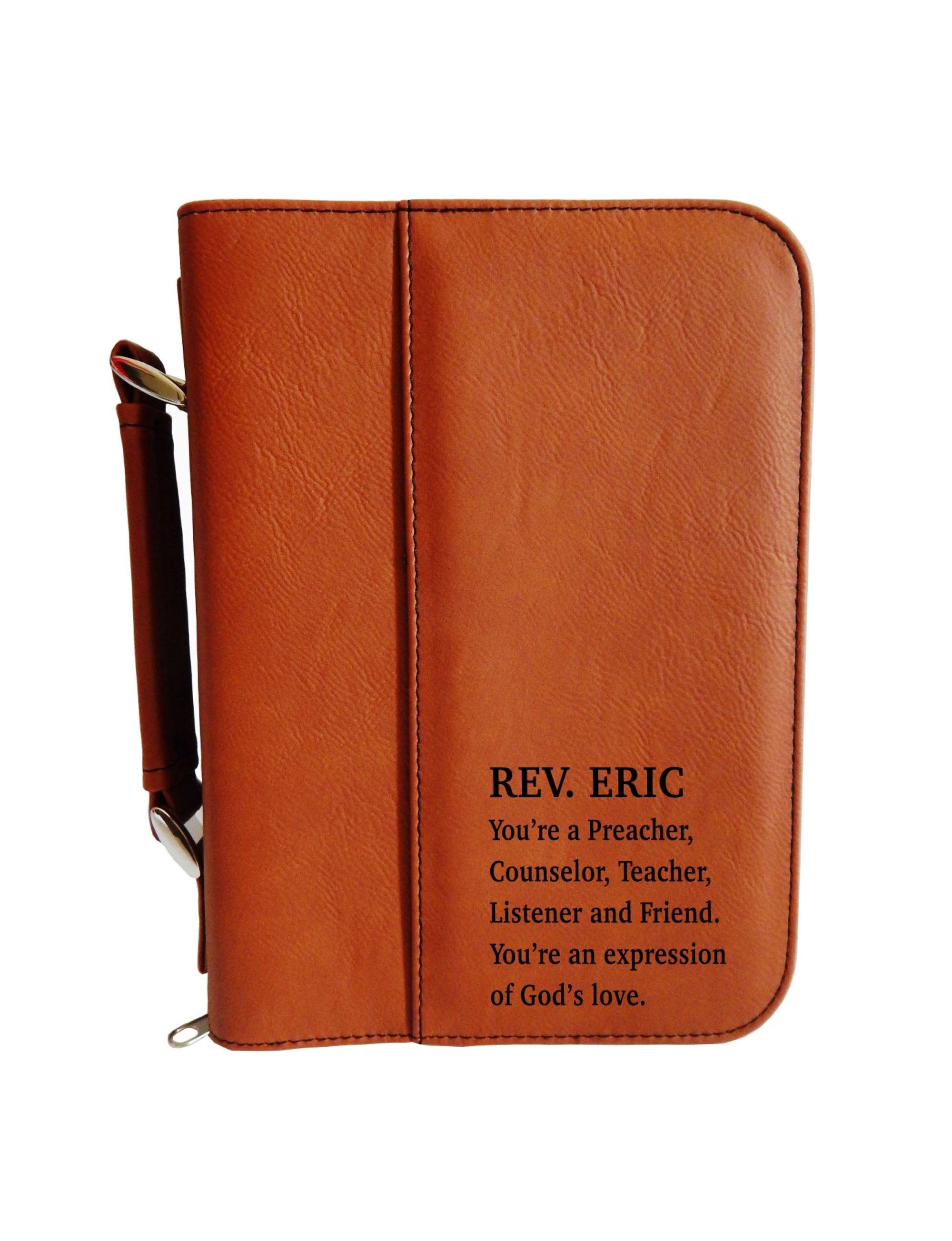 Personalized Bible Case | Leather Bible Cover | Engraved Father's Day Gift BCL024