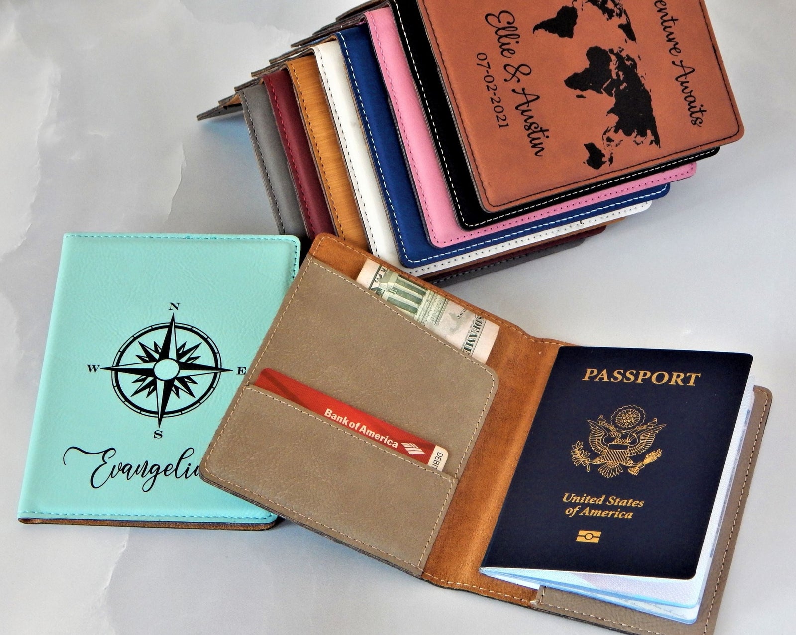 Custom Engraved Passport Holder Travel Gift