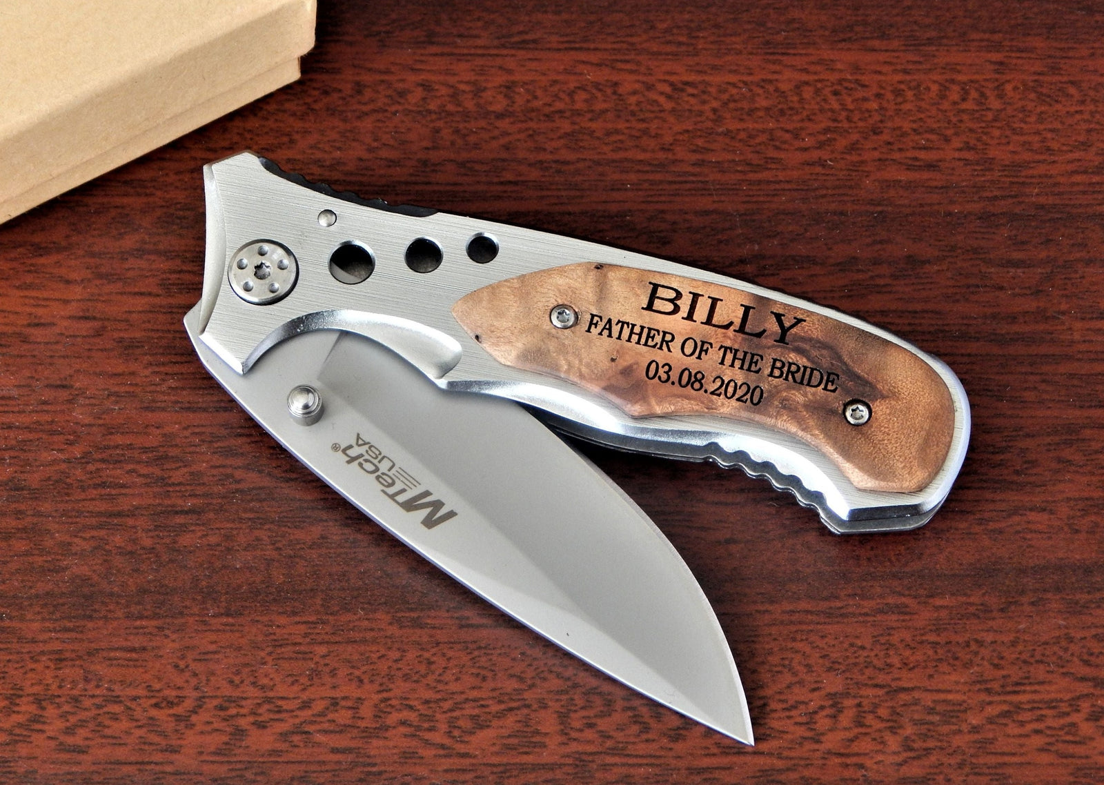 Father of the Bride Gift | Engraved Pocket Knife for in Law | Wedding Gifts