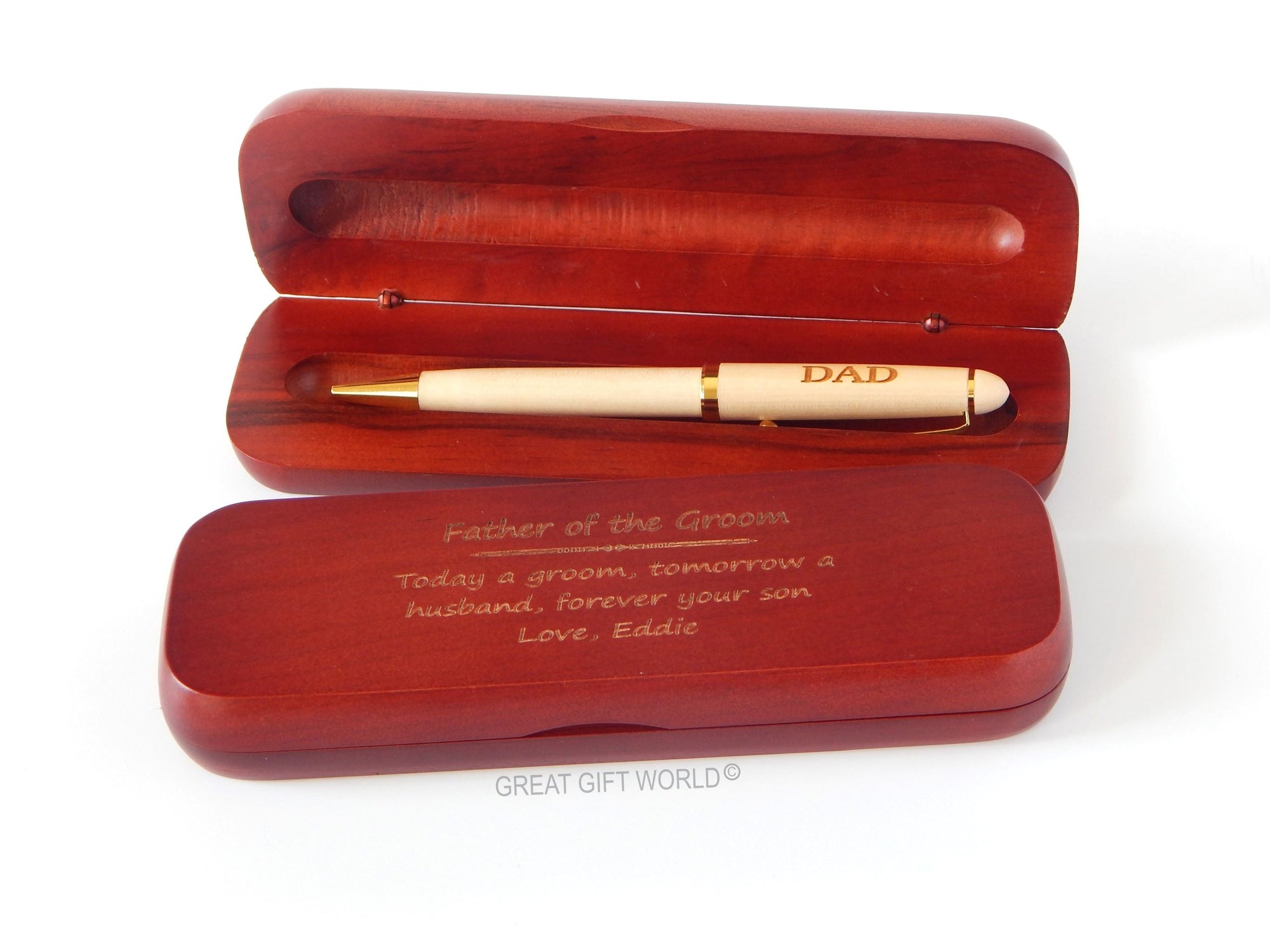 Personalized Engraved Wood Pen | Custom Pen Set