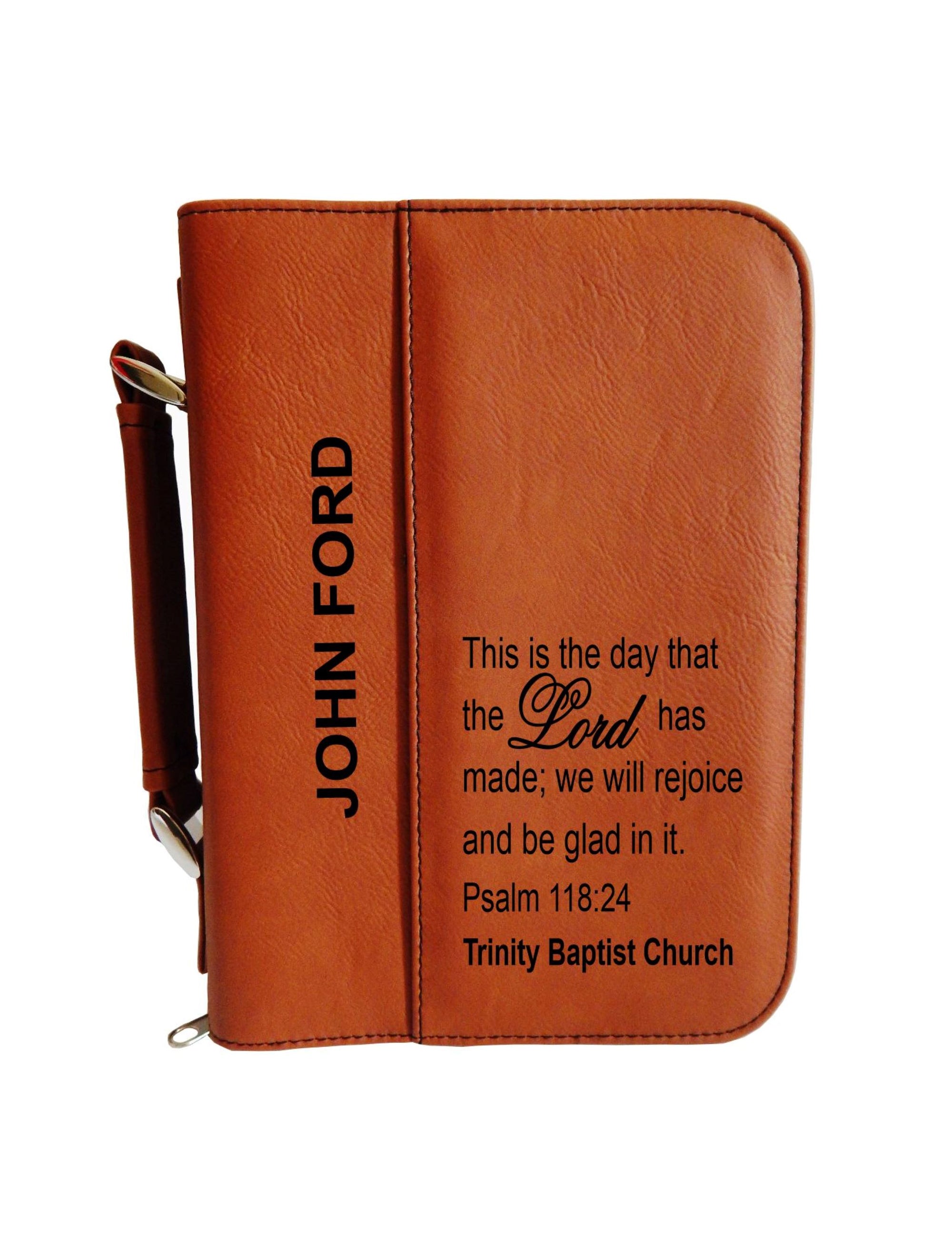Engraved Gift for Godson | Godchild Personalized Bible Cover | Dad and Mom Gifts, BCL029