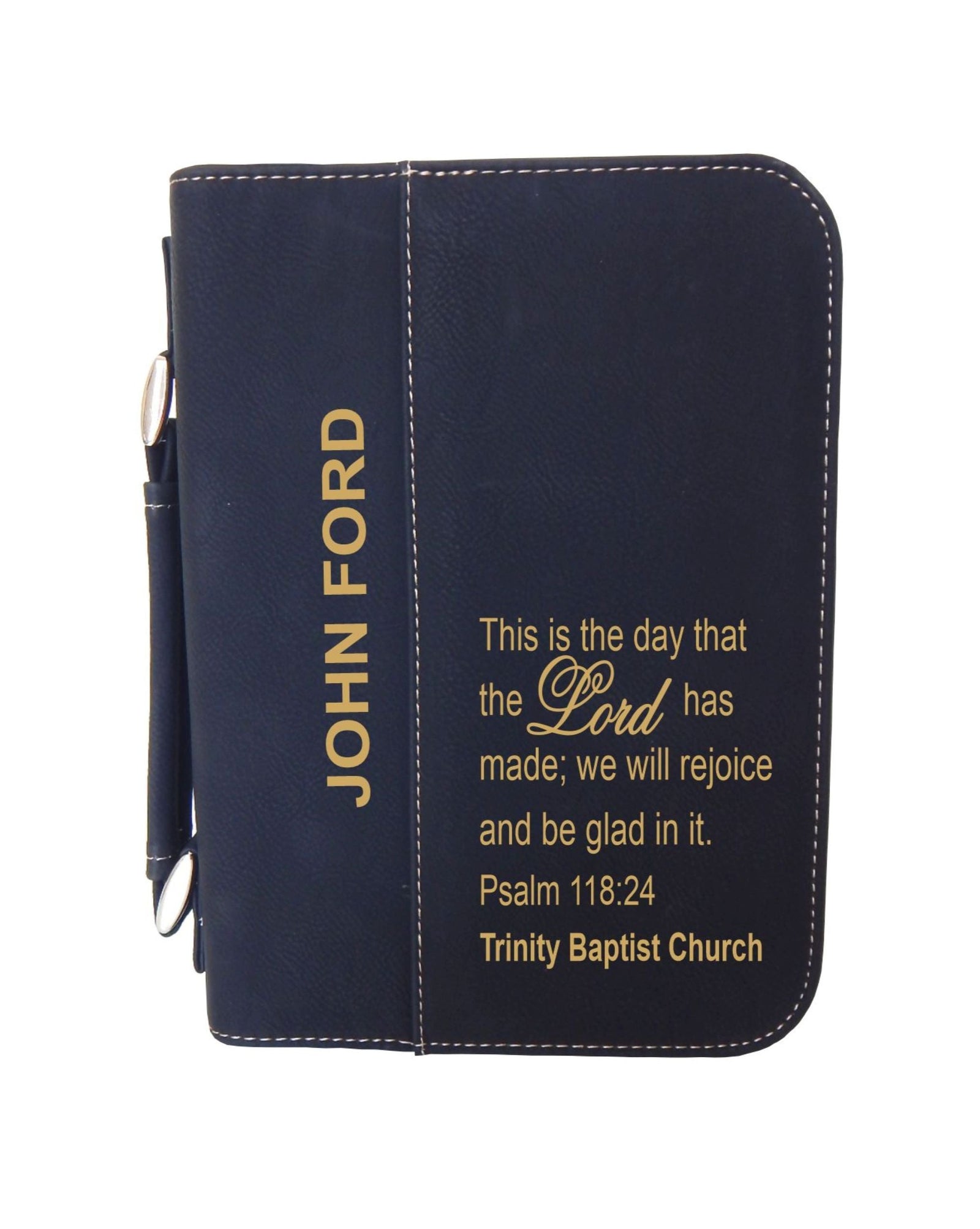 Engraved Gift for Godson | Godchild Personalized Bible Cover | Dad and Mom Gifts, BCL029