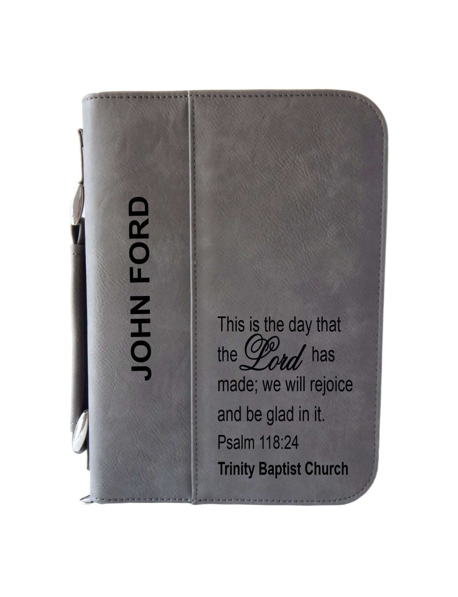 Engraved Gift for Godson | Godchild Personalized Bible Cover | Dad and Mom Gifts, BCL029