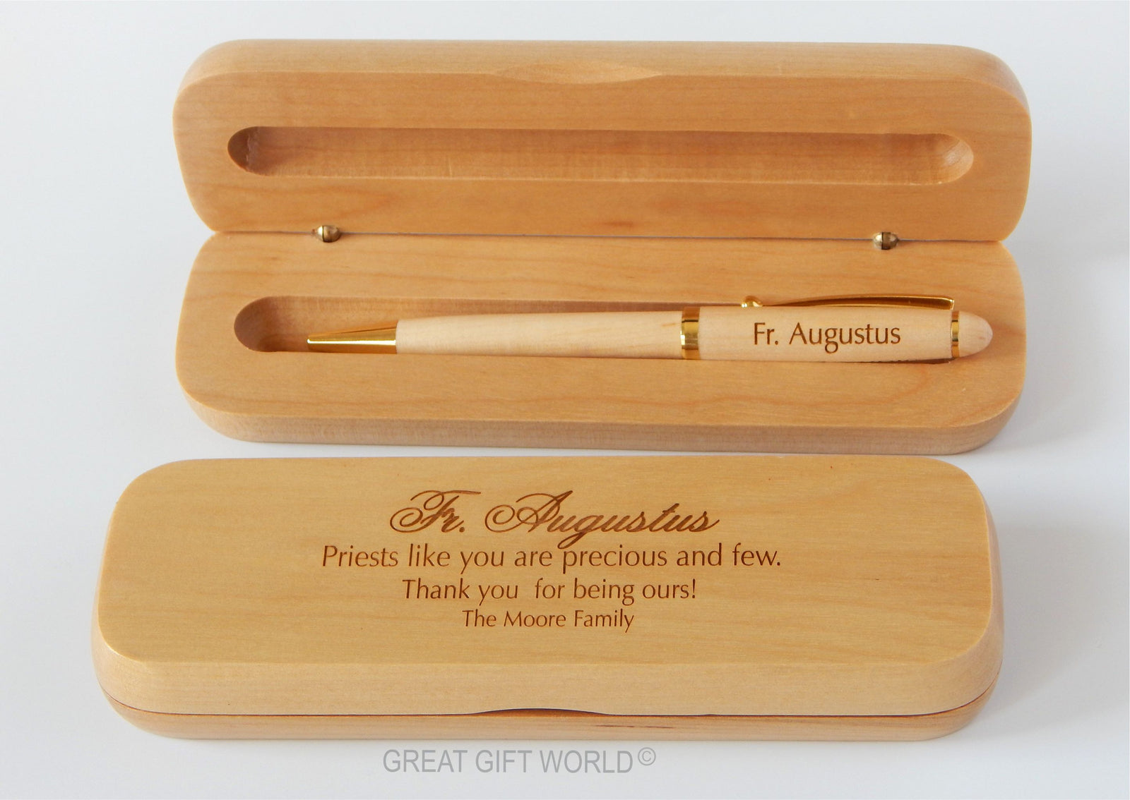 Personalized Wooden Pen Priest Deacon Gift