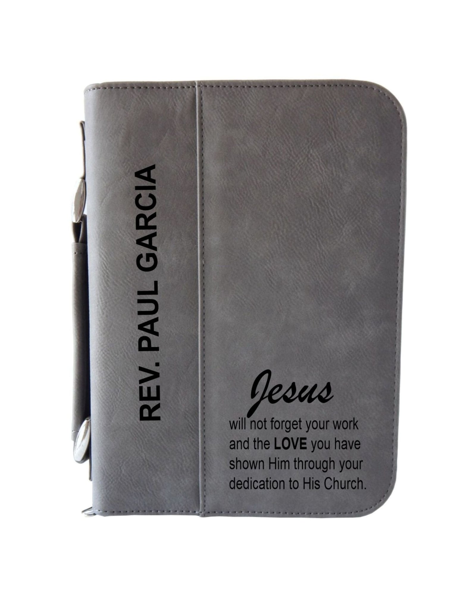 Personalized Engraved Leather Bible Cover: Priest Ordination Gift BCL040