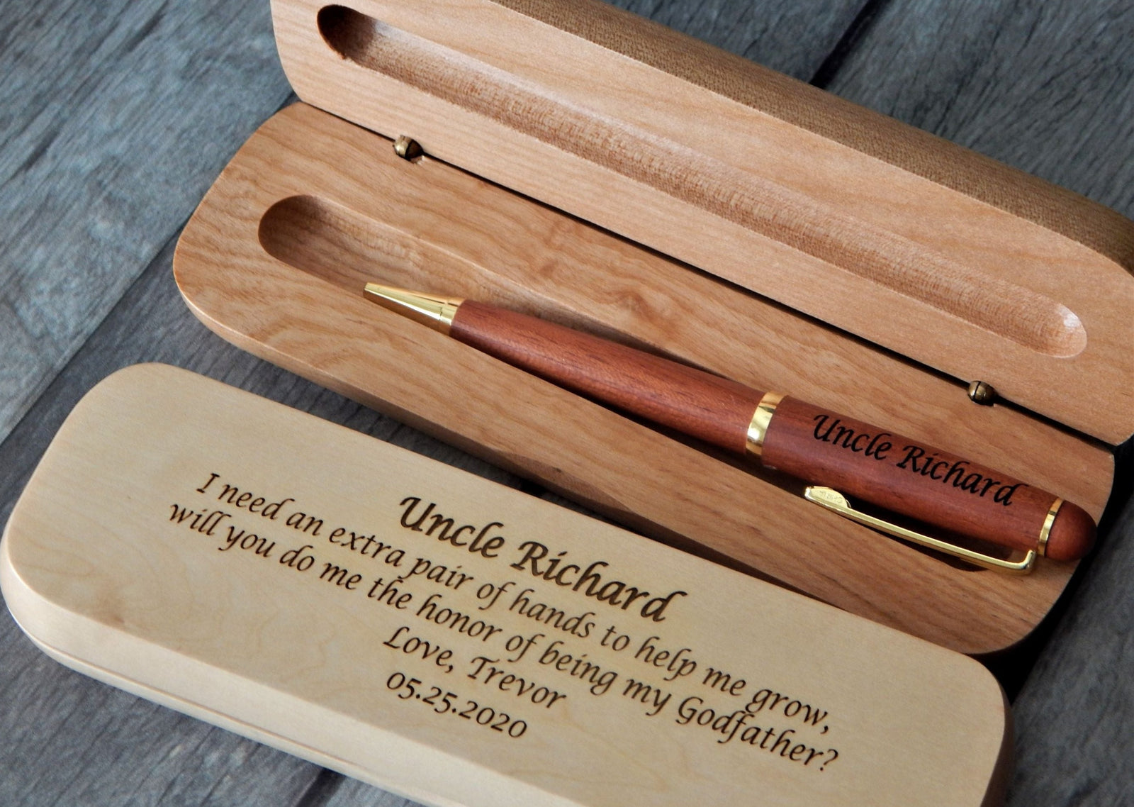 Godparents Proposal Gift | Godfather Wood Pen | Gift for Godmother
