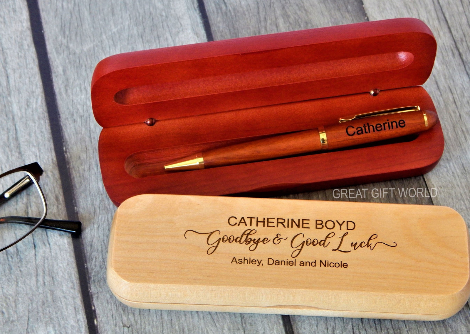 Personalized Wood Pen Coworker Leaving Gift