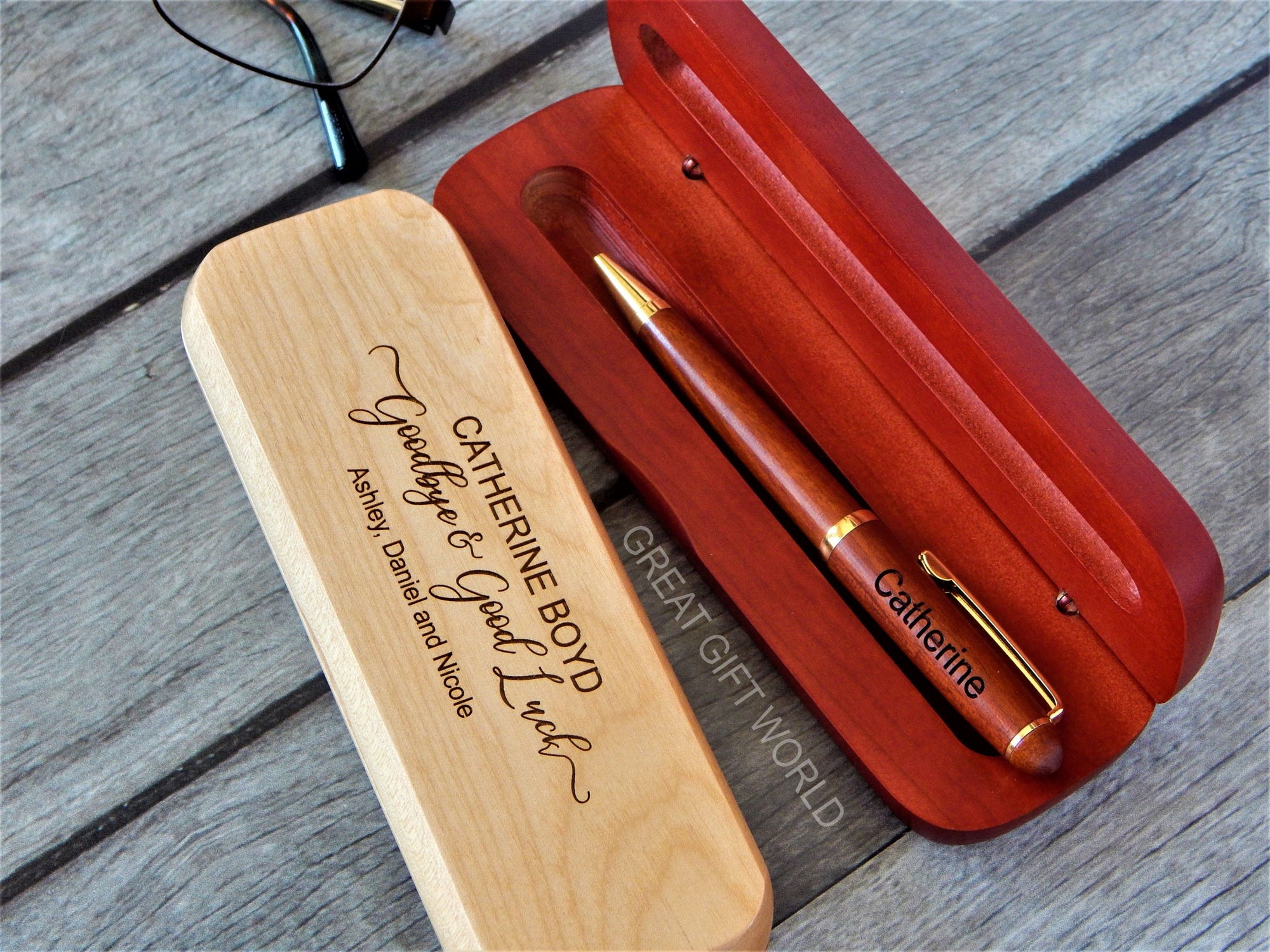 Coworker Leaving Gift | New Job Gift for Boss | Personalized Wood Pen