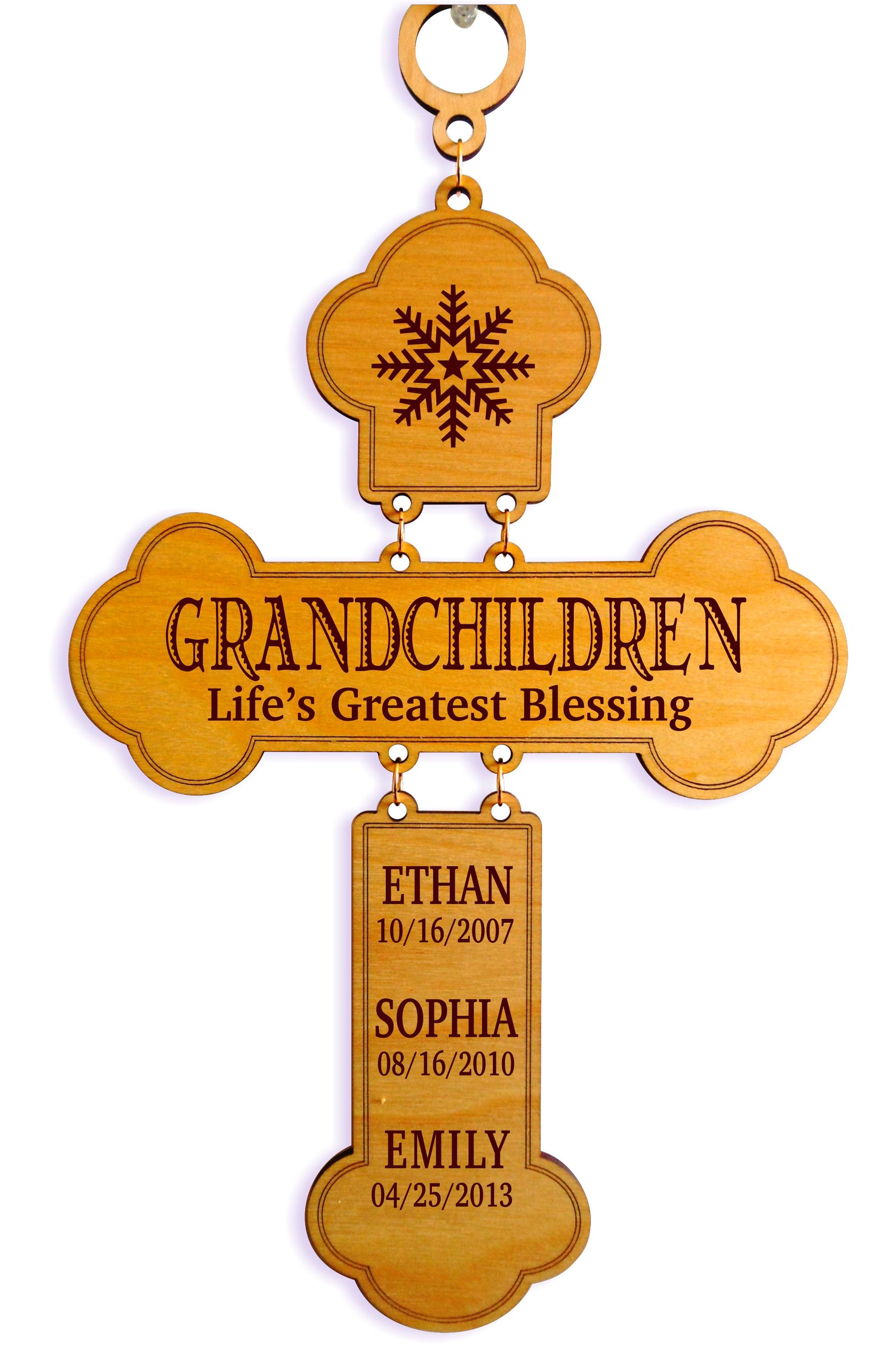 Grandparents Gift for Grandma and Grandpa | Personalized Wall Wood cross