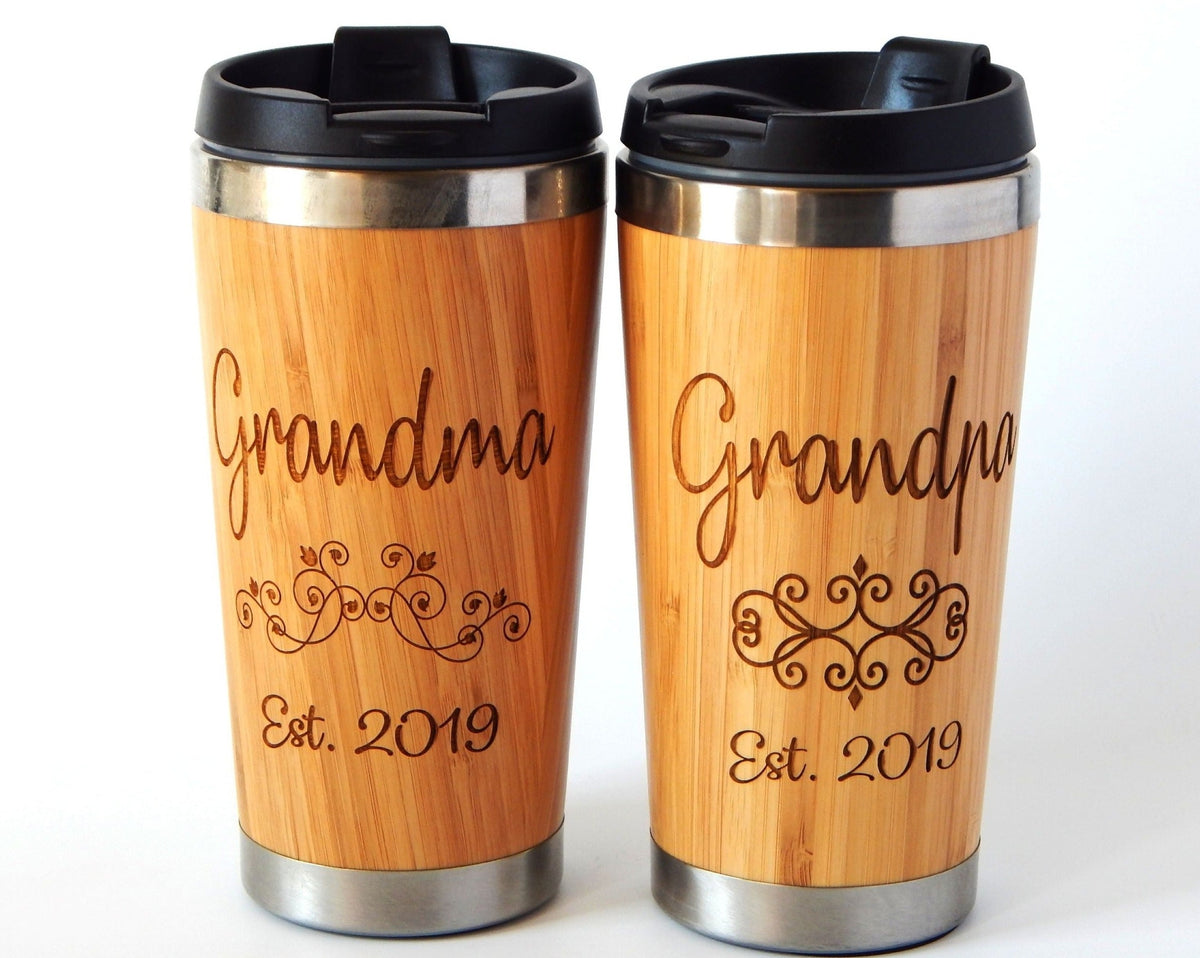 New Grandparent Gift Tumbler | Grandma - Grandpa Pregnancy Reveal Mug