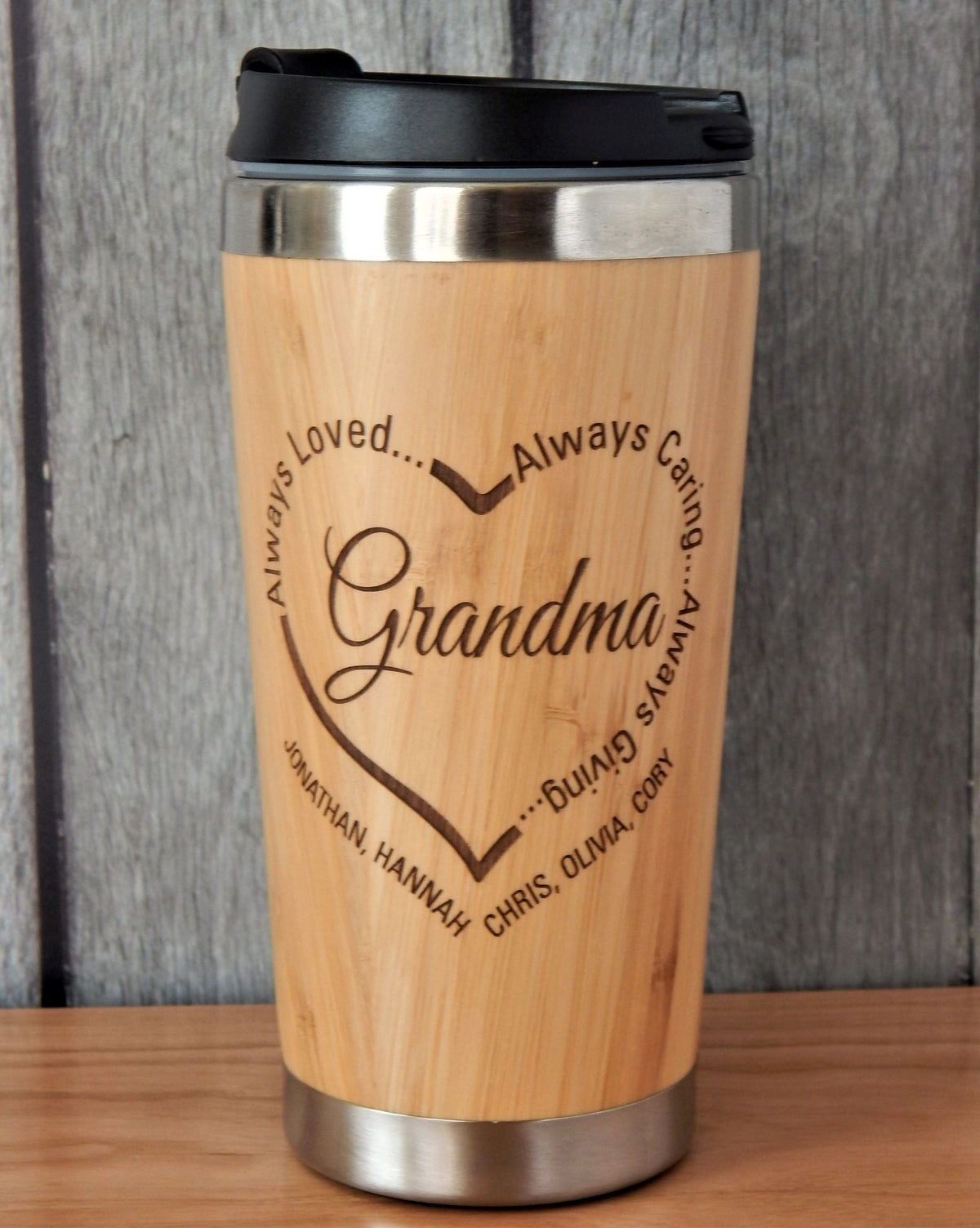 Personalized Grandmother Gift | Grandma travel Coffee Mug | Engraved Tumbler