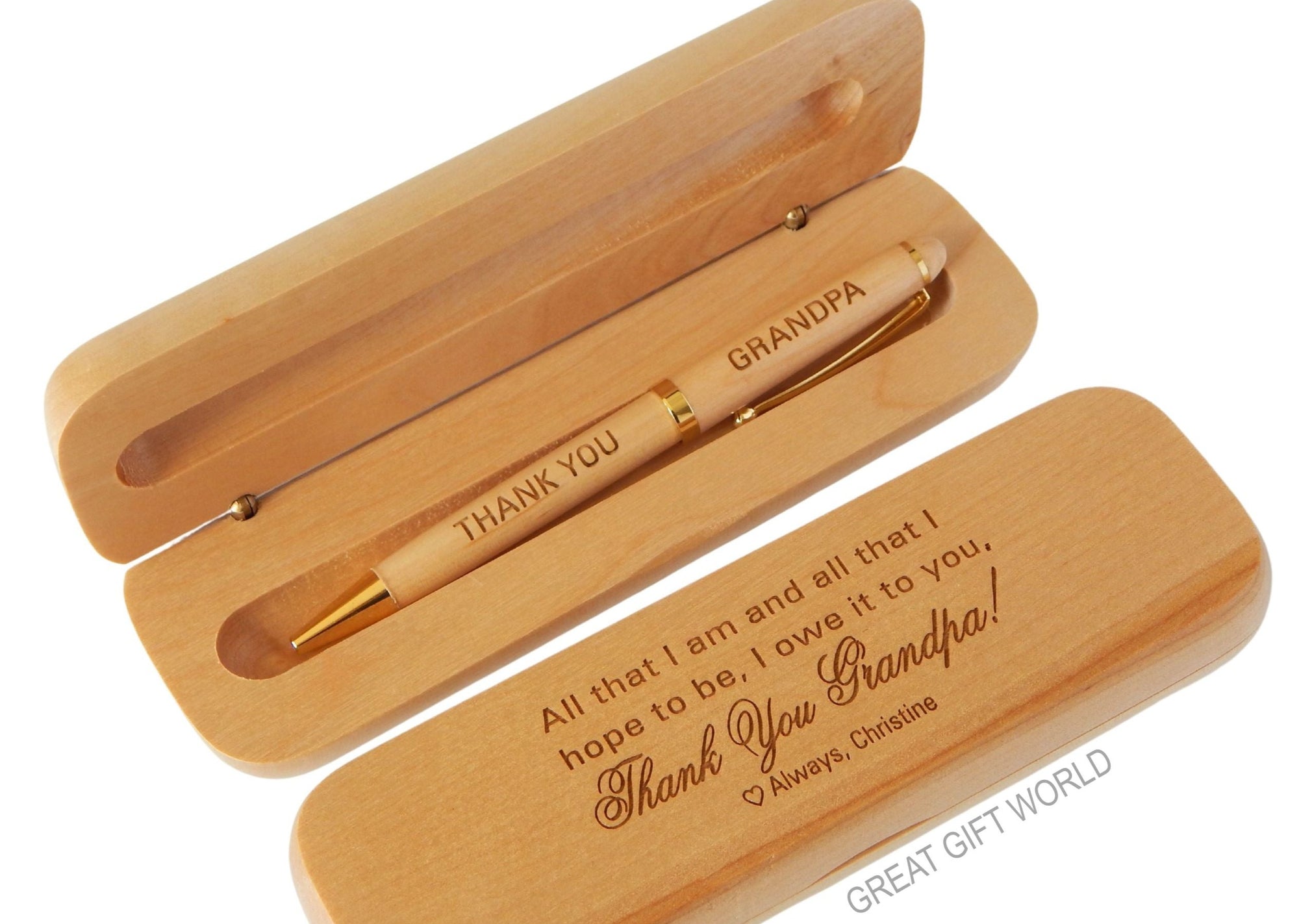 Thank you Grandpa Gift | Personalized Wooden Pen