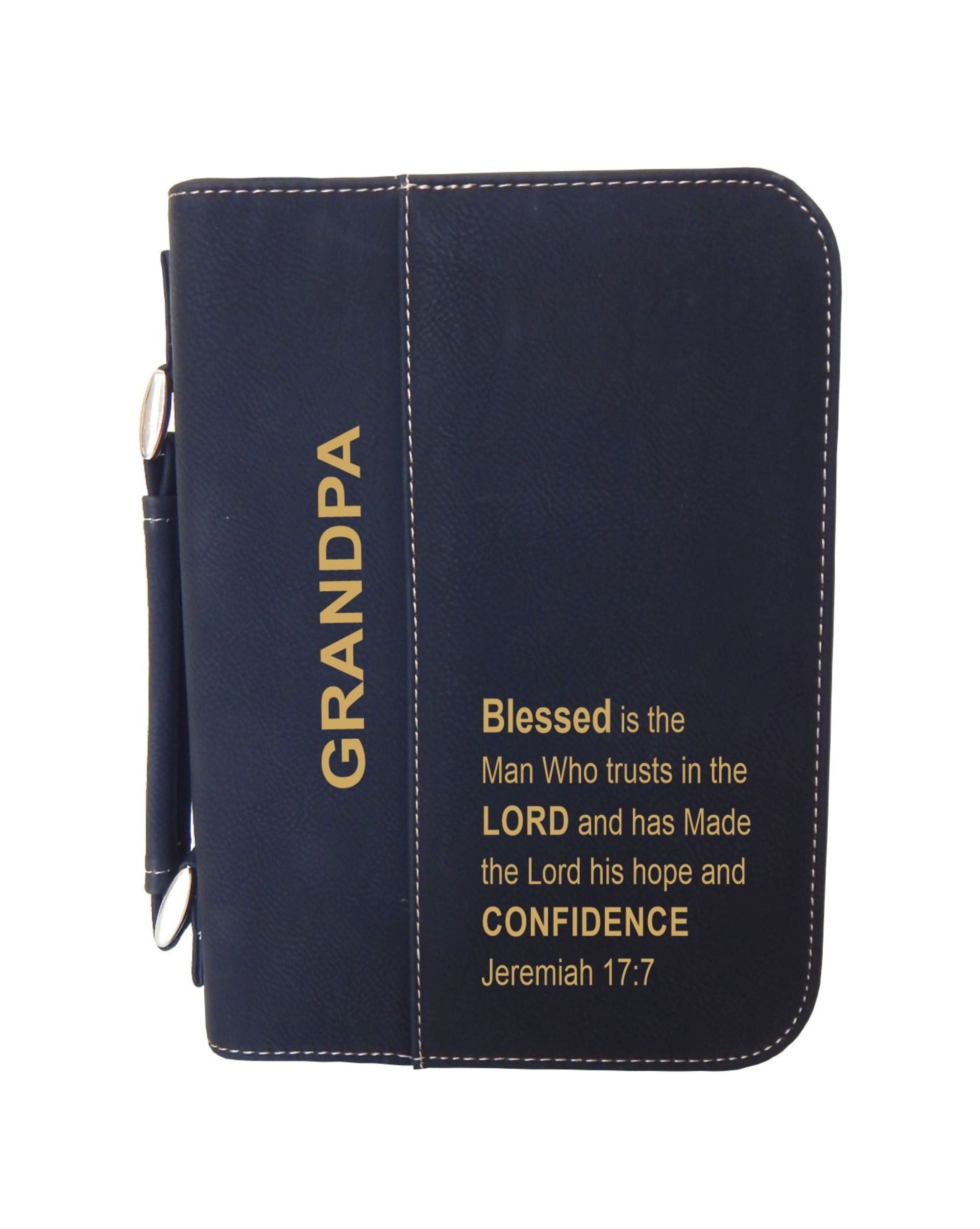Grandfather Gift | Religious Gifts for Grandpa | Engraved Bible Cover BCL031